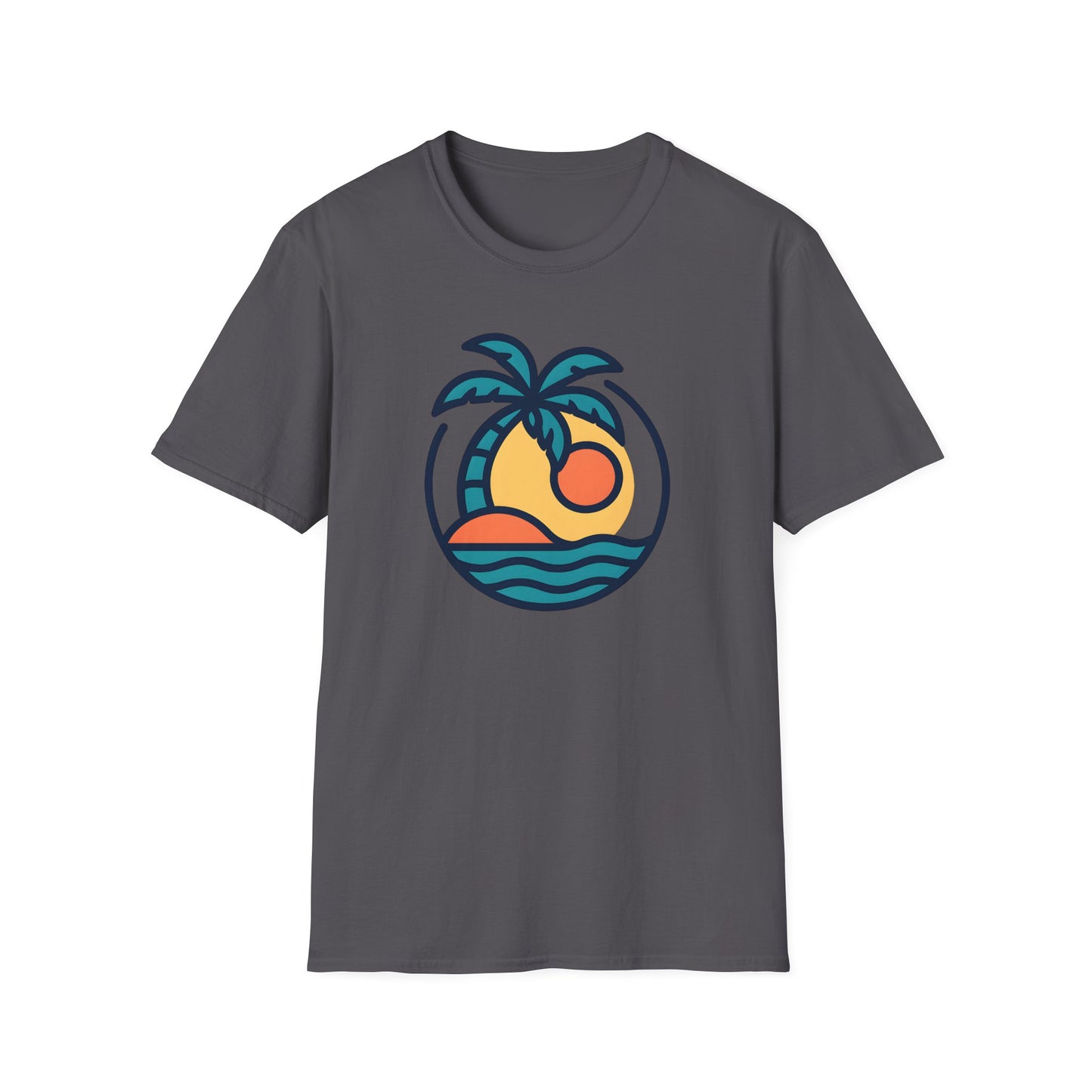 Tropical Sunset T-Shirt, Casual Wear, Summer Style, Vacation Outfit, Gift for Beach Lovers, Outdoor Activities Shirt