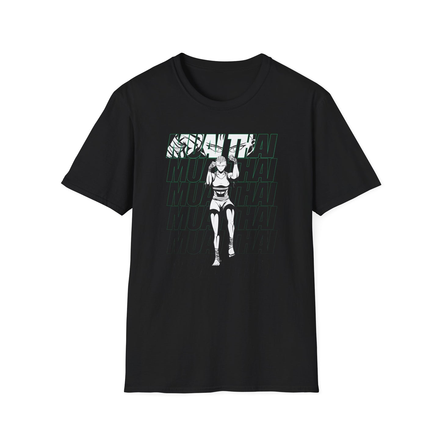 Muay Thai Female Graphics Unisex Softstyle T-Shirt