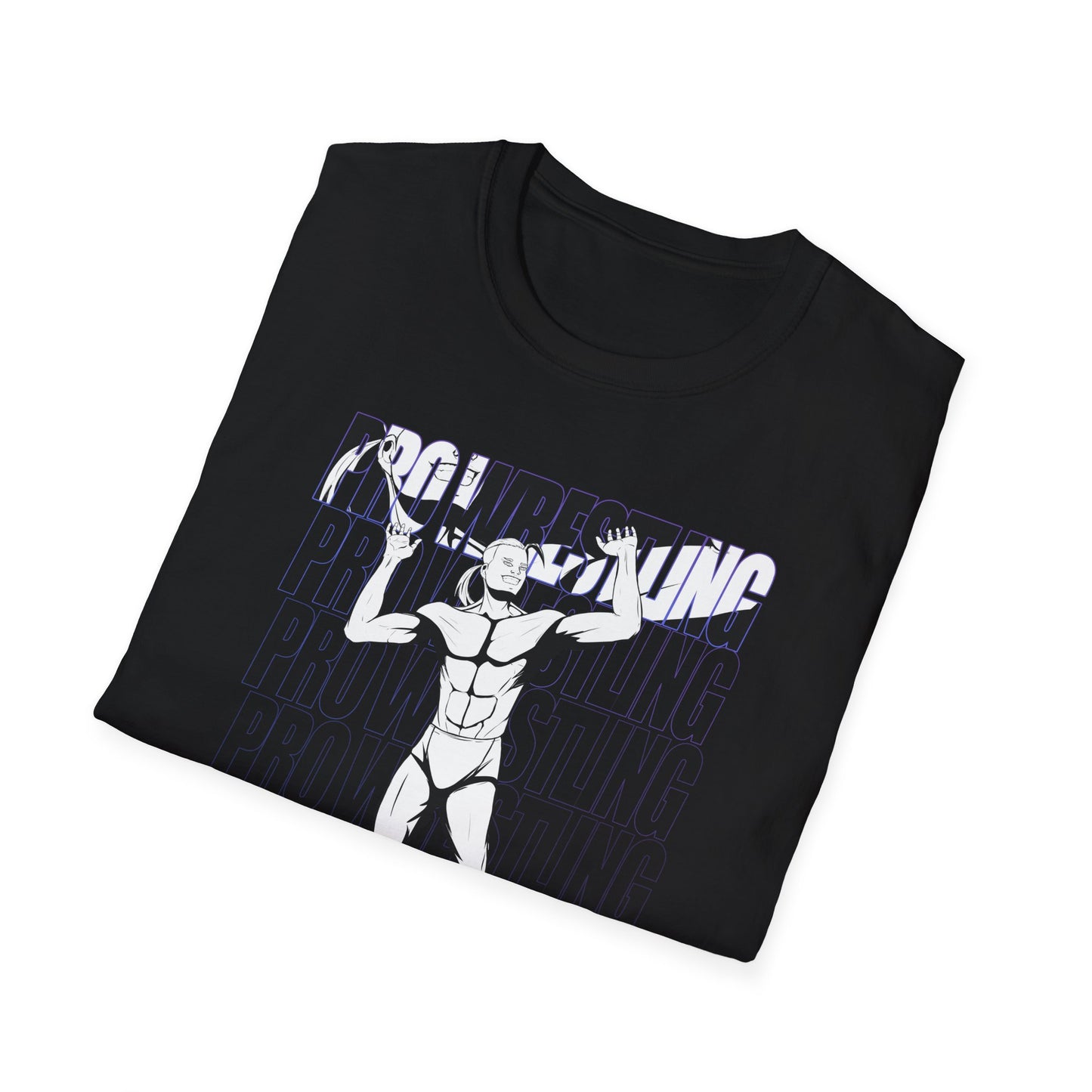 Pro Wrestling Male Graphic Unisex Softstyle T-Shirt