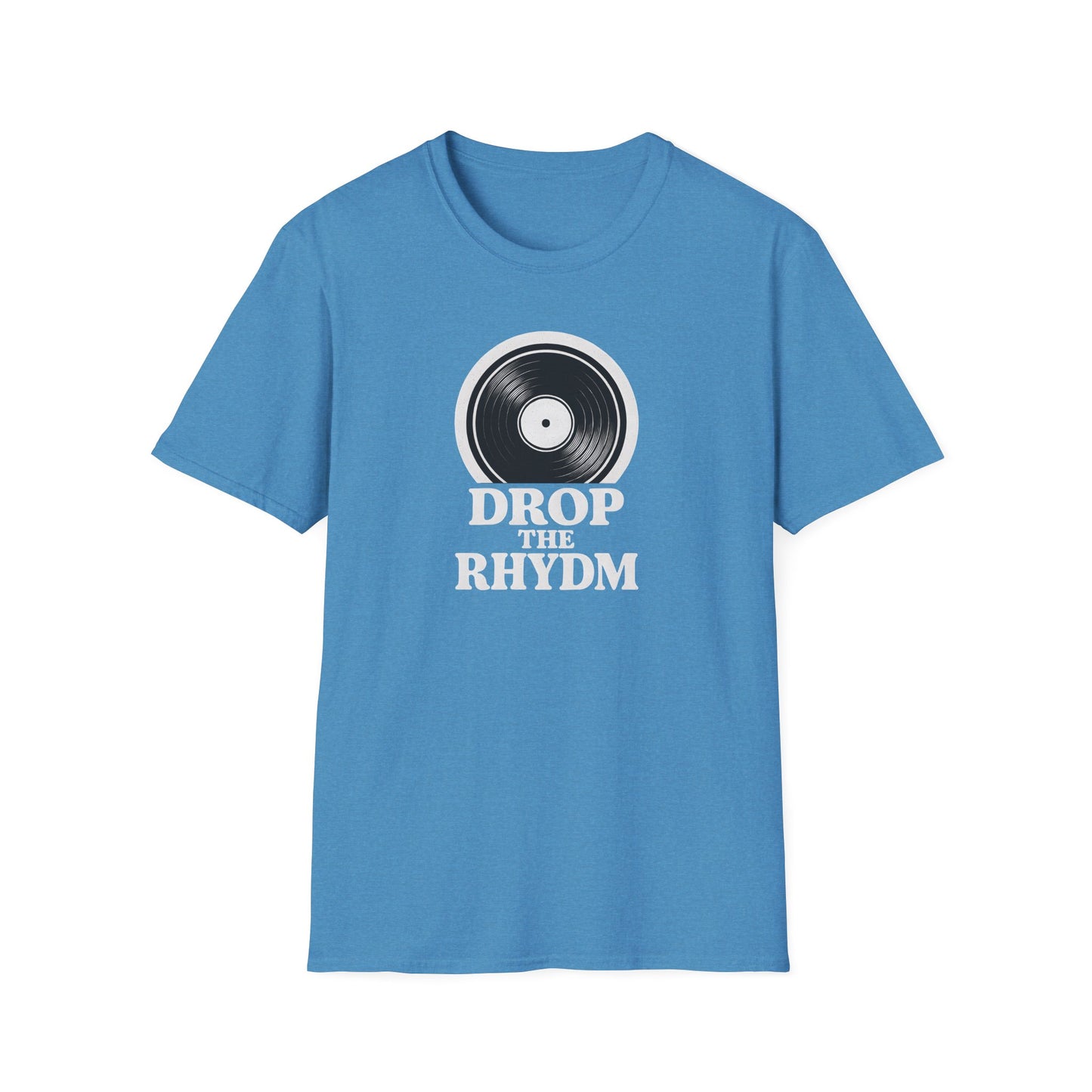 "Drop the Rhydm" Retro Music Inspired Unisex T-Shirt, Drop the Rhythm Tee, Music Lover Gift, Casual Wear, Vinyl Record Shirt