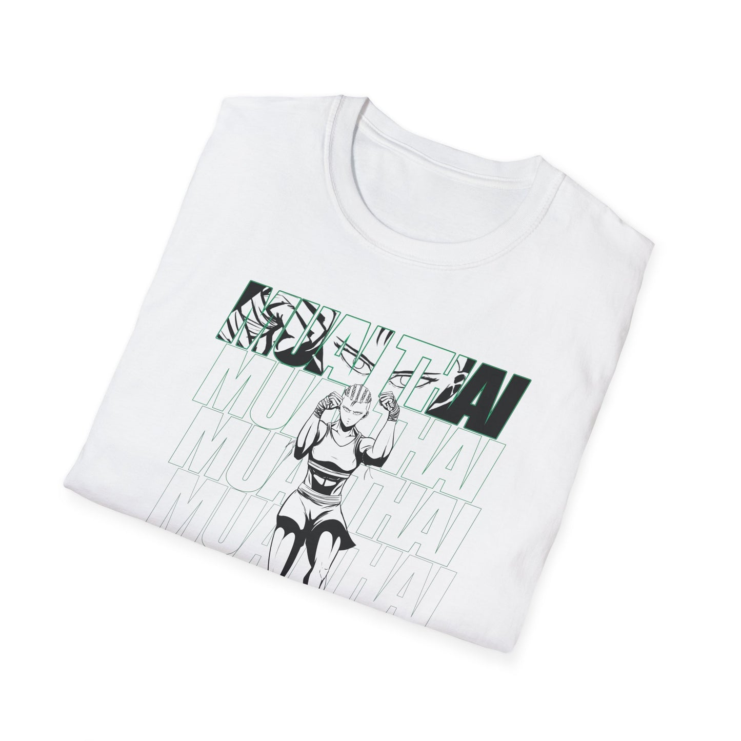 Muay Thai Female Graphics Unisex Softstyle T-Shirt