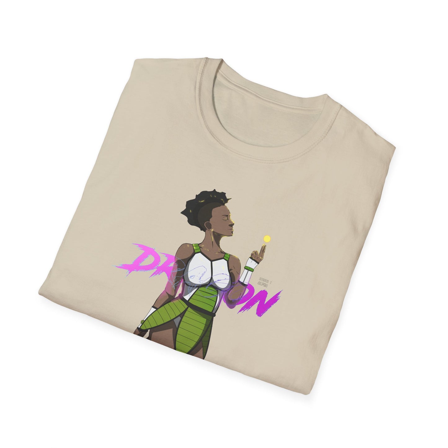 Dragon Style Female Graphic Unisex Softstyle T-Shirt | Bold Art Design for Creative Souls