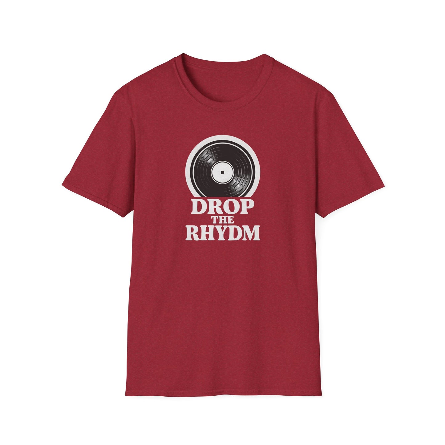 "Drop the Rhydm" Retro Music Inspired Unisex T-Shirt, Drop the Rhythm Tee, Music Lover Gift, Casual Wear, Vinyl Record Shirt