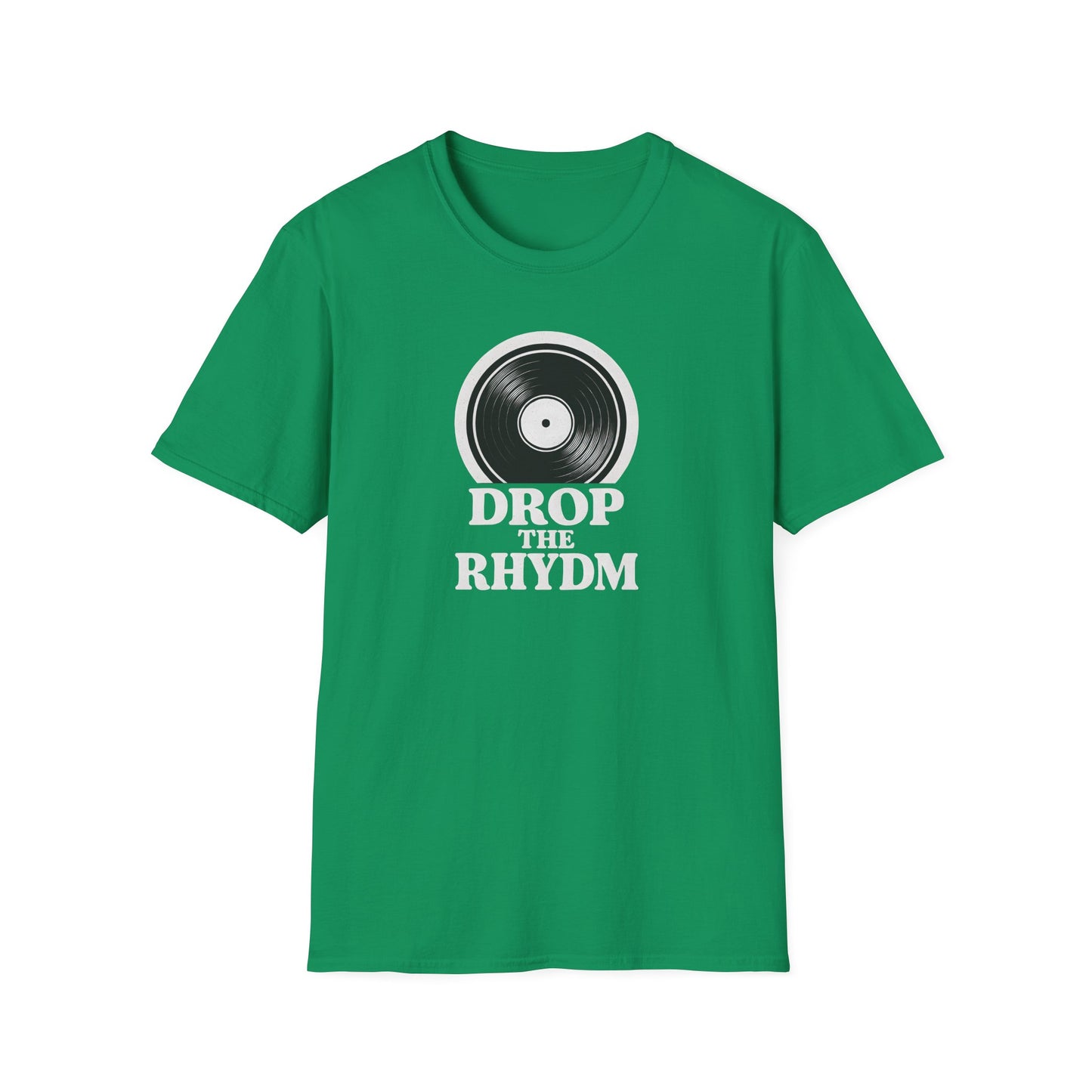 "Drop the Rhydm" Retro Music Inspired Unisex T-Shirt, Drop the Rhythm Tee, Music Lover Gift, Casual Wear, Vinyl Record Shirt