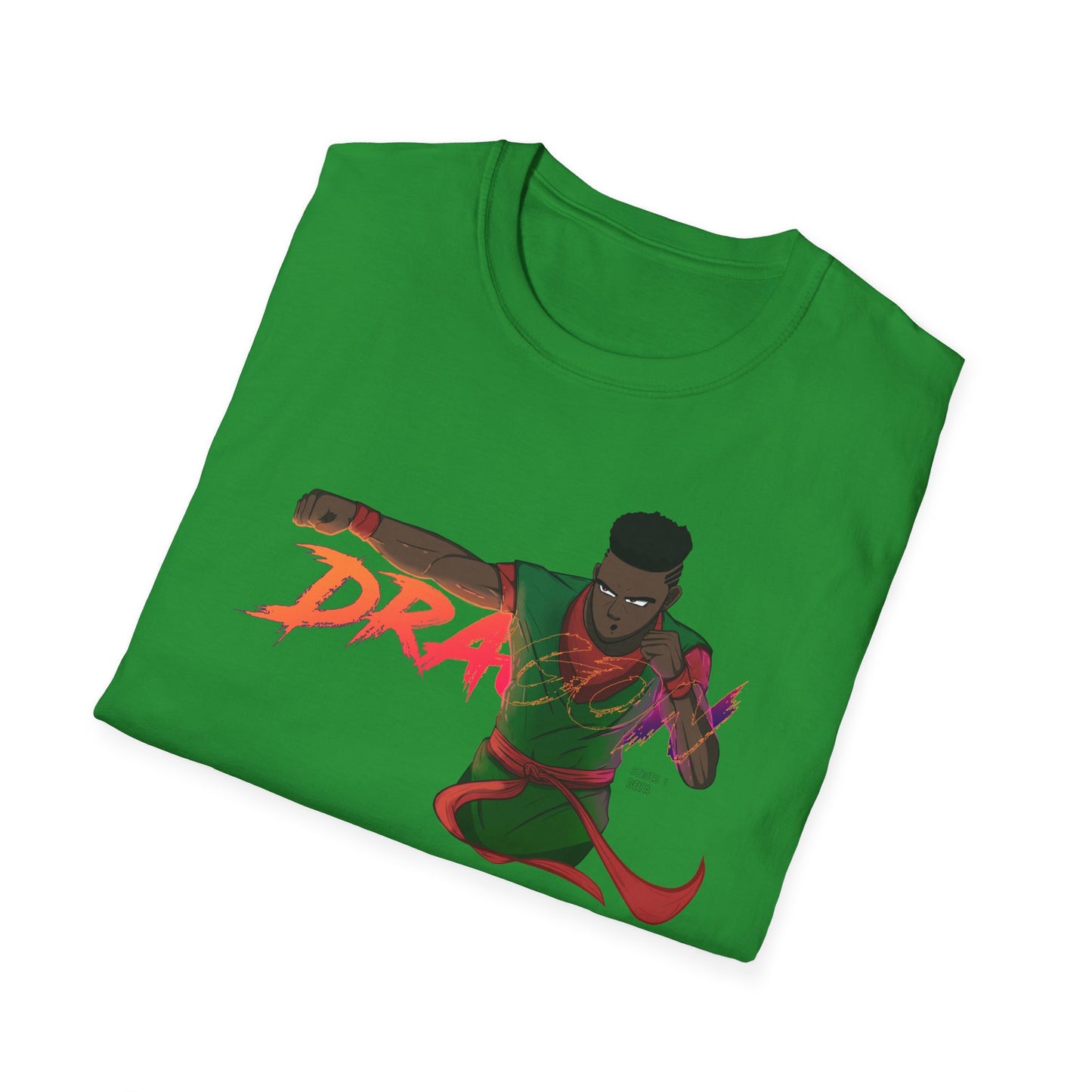 Dragon Style Male Graphic Unisex Softstyle T-Shirt | Bold Art Design for Creative Souls