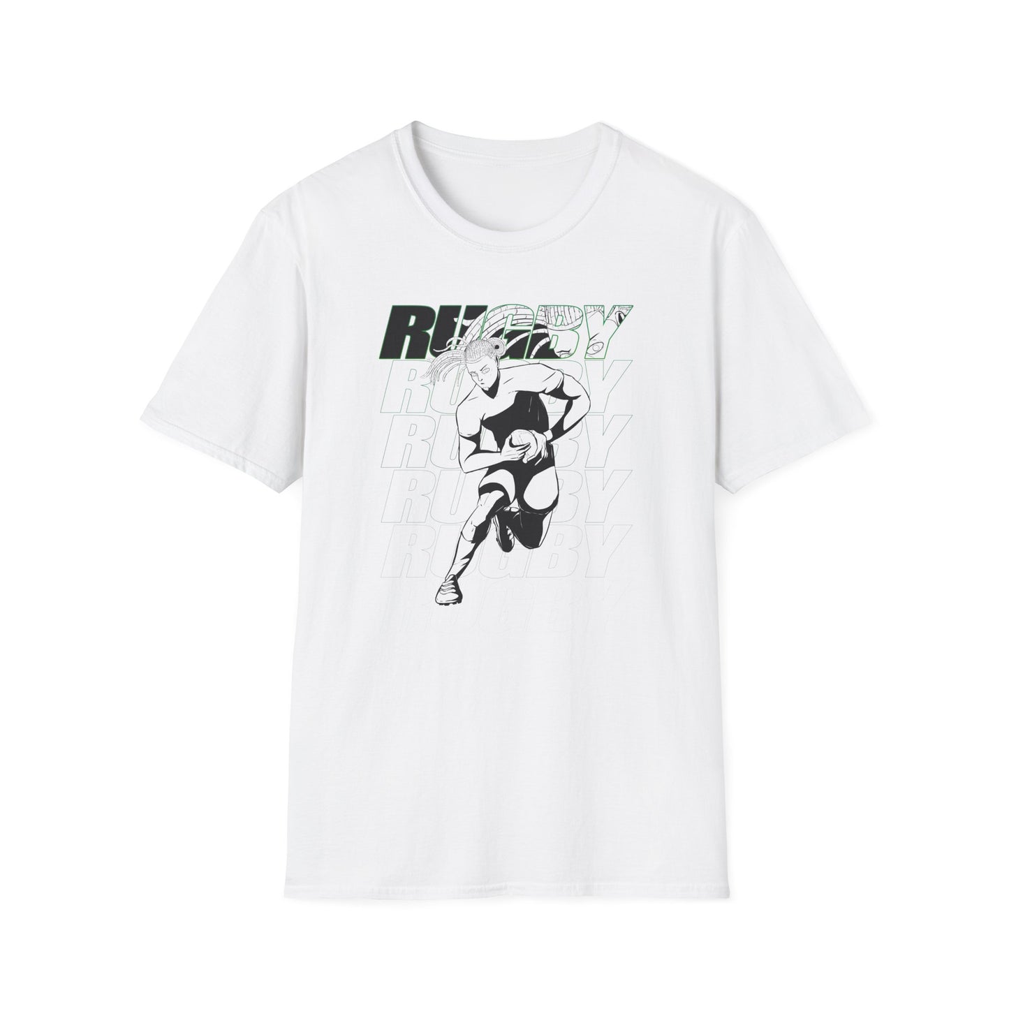 Rugby Male Design Unisex Softstyle Rugby T-Shirt - Athletic Graphic Tee for Sport Lovers
