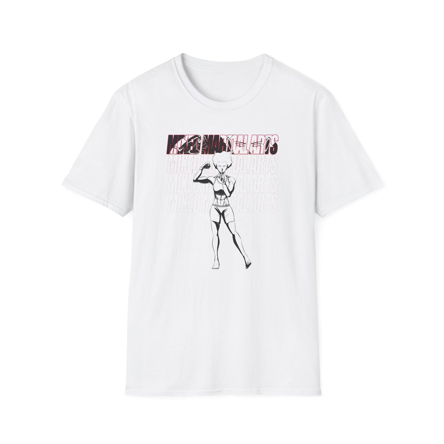 MMA Female Design - Unisex Softstyle T-Shirt - Motivational Graphic Tee