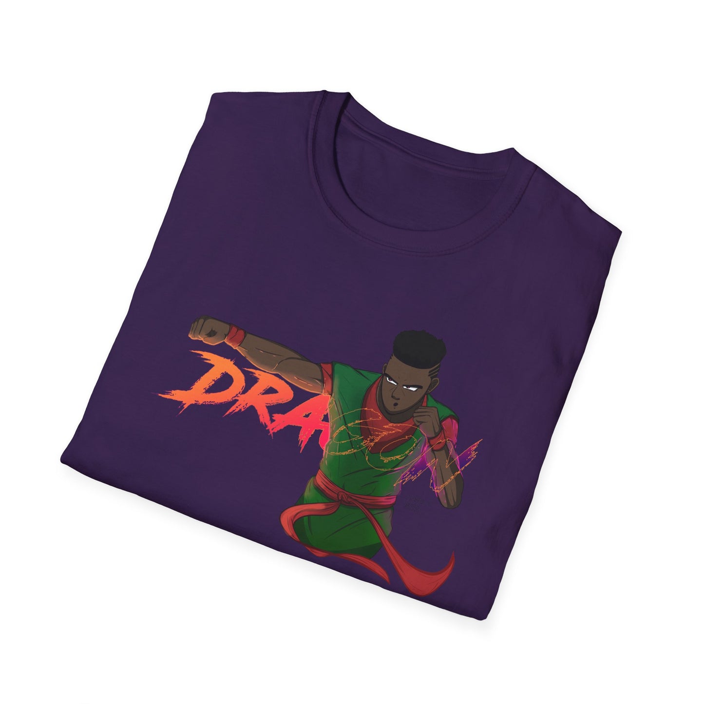 Dragon Style Male Graphic Unisex Softstyle T-Shirt | Bold Art Design for Creative Souls