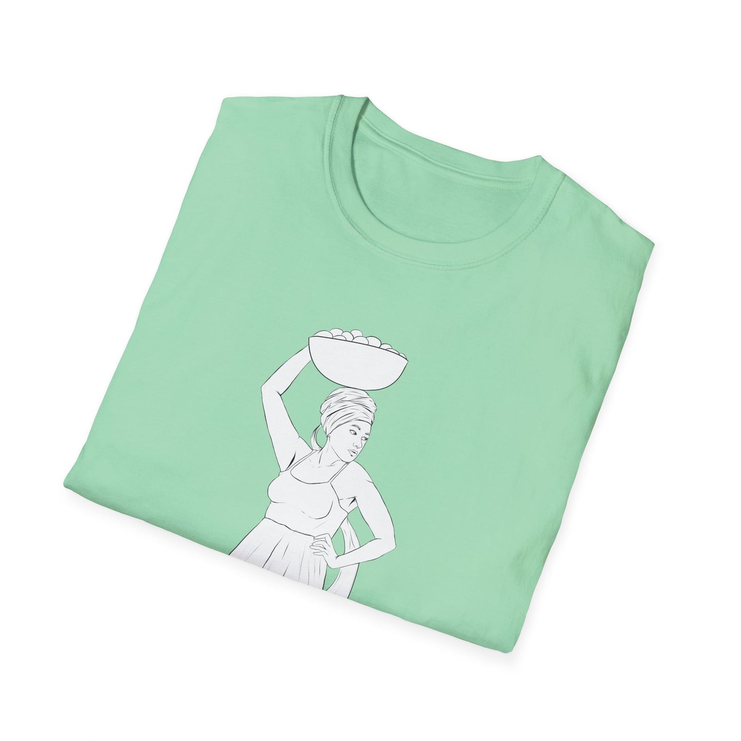 Market Woman Illustration Unisex Softstyle T-Shirt
