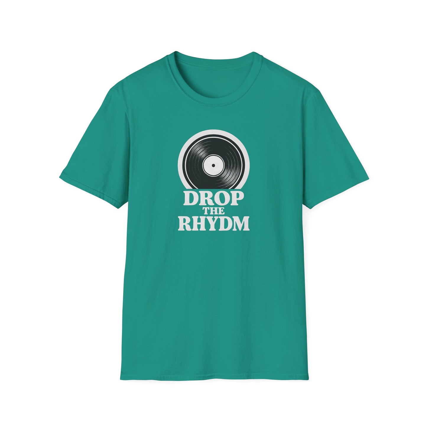 "Drop the Rhydm" Retro Music Inspired Unisex T-Shirt, Drop the Rhythm Tee, Music Lover Gift, Casual Wear, Vinyl Record Shirt