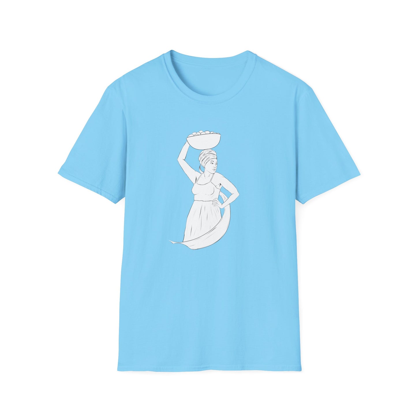 Market Woman Illustration Unisex Softstyle T-Shirt
