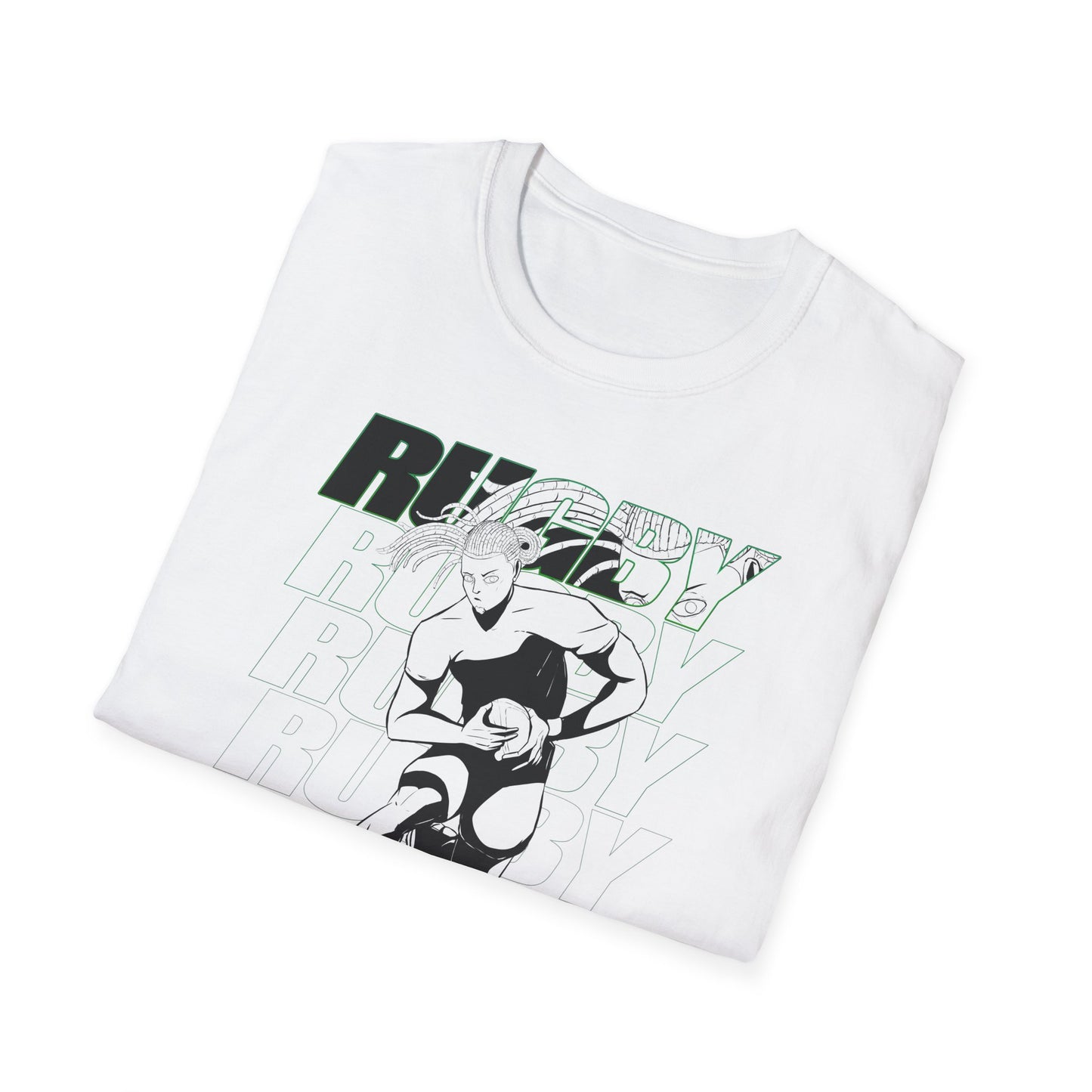 Rugby Male Design Unisex Softstyle Rugby T-Shirt - Athletic Graphic Tee for Sport Lovers