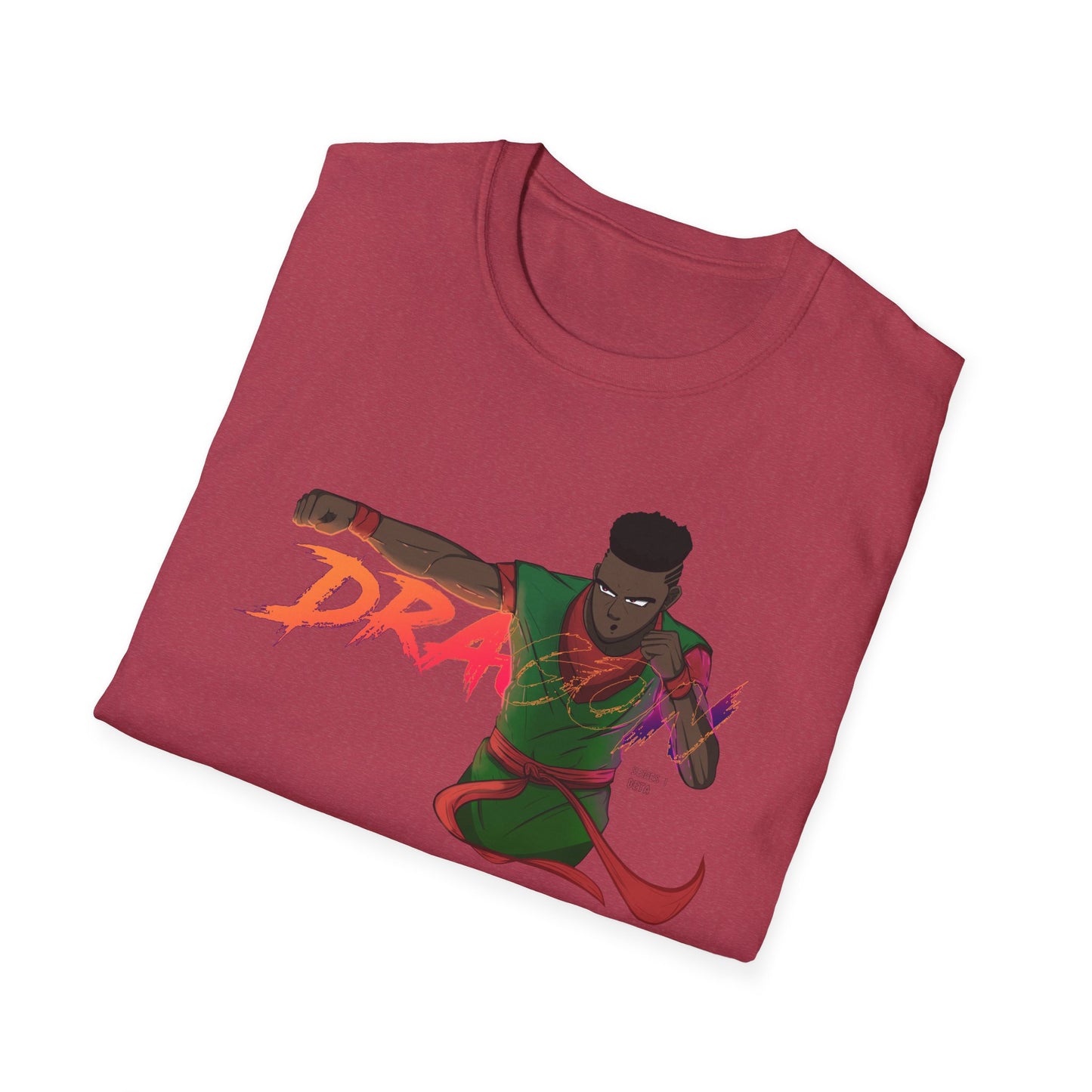 Dragon Style Male Graphic Unisex Softstyle T-Shirt | Bold Art Design for Creative Souls