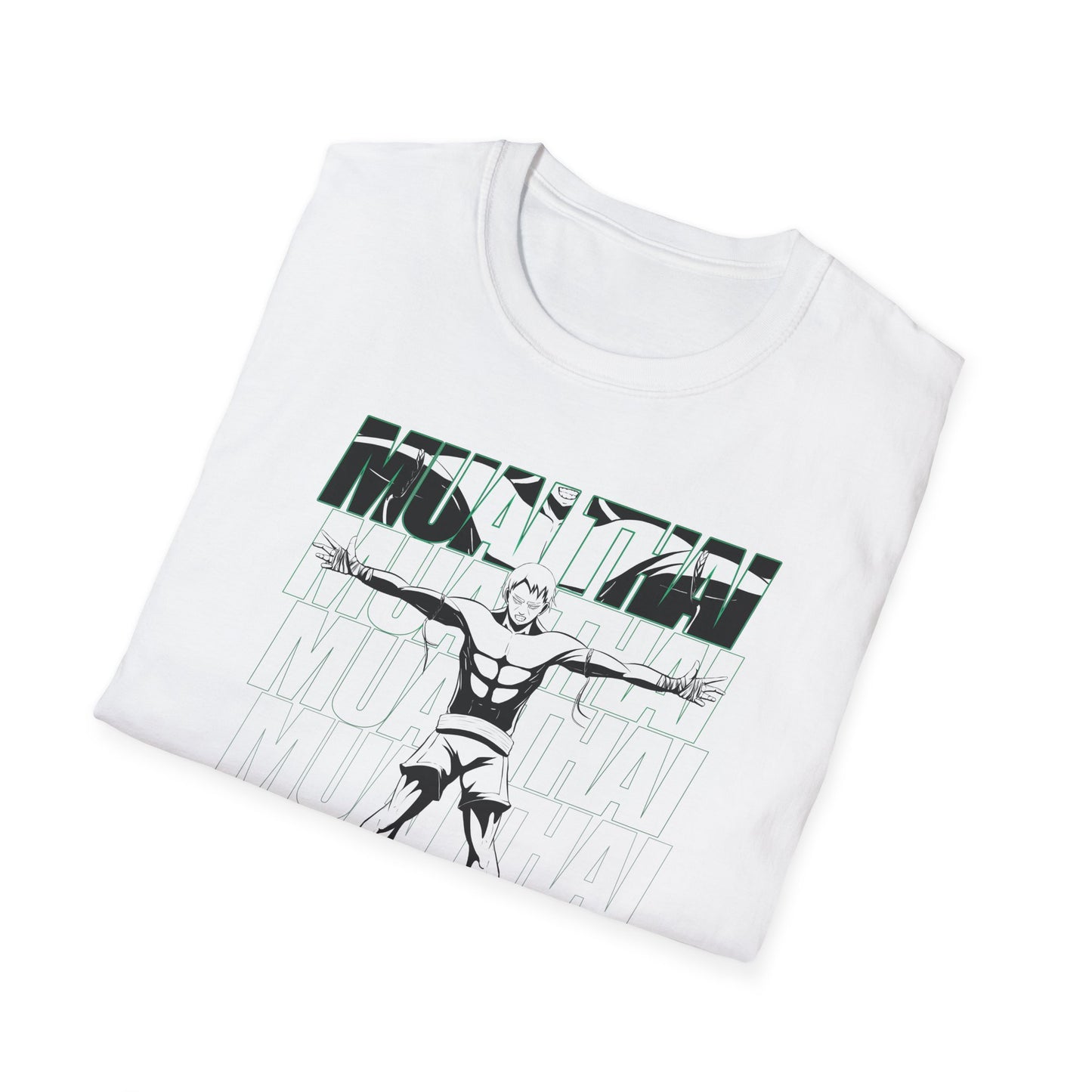 Muay Thai Male Graphics Unisex Softstyle T-Shirt