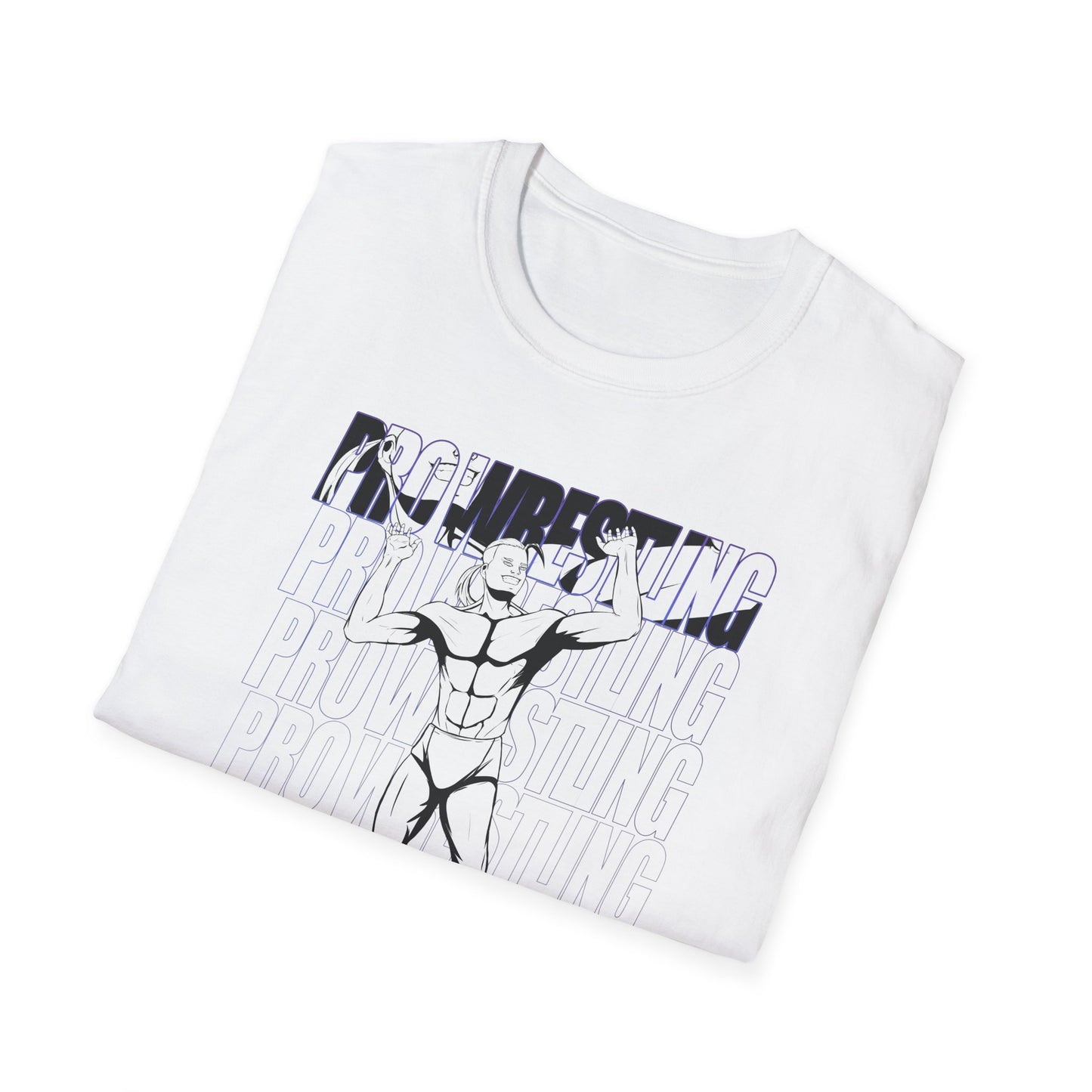 Pro Wrestling Male Graphic Unisex Softstyle T-Shirt