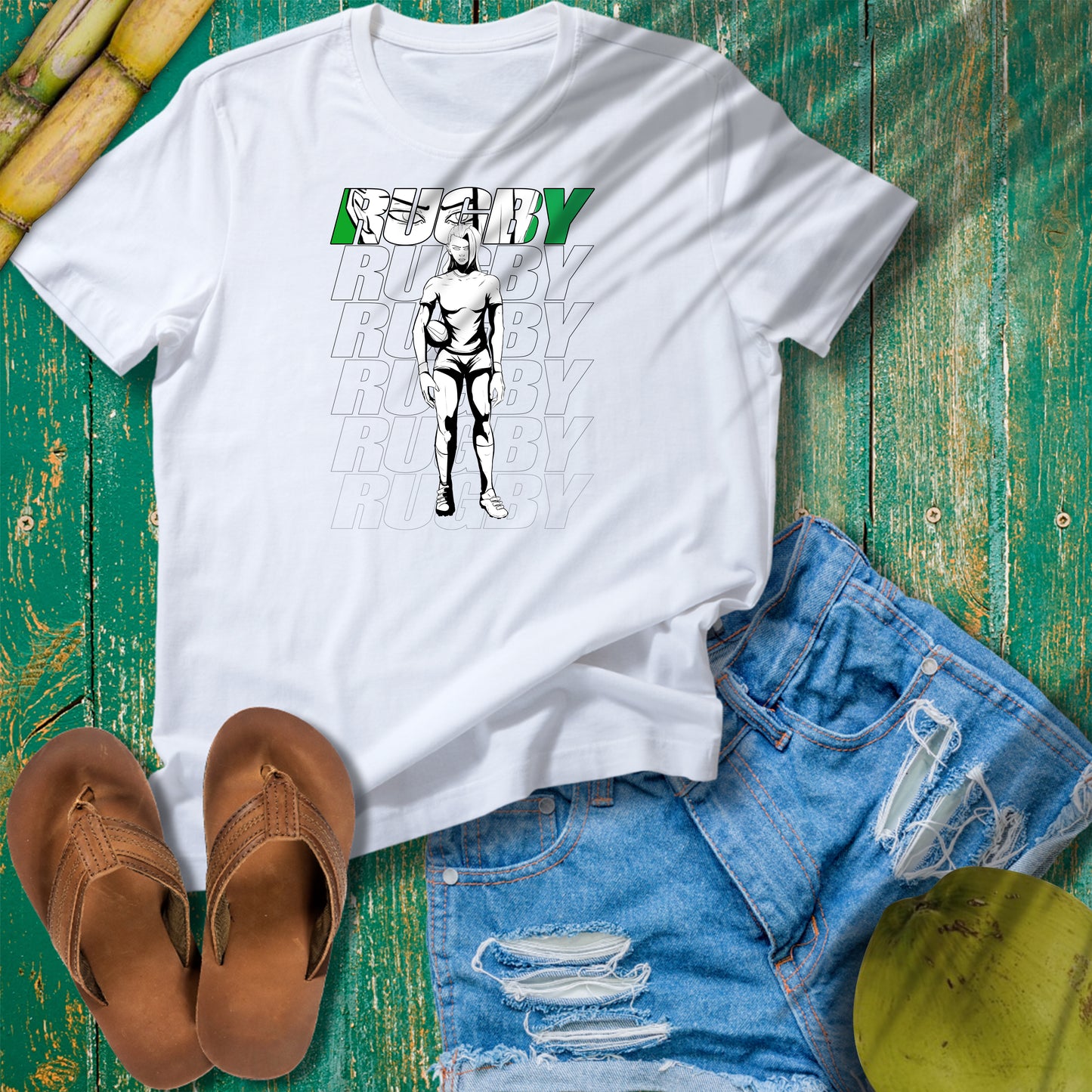 Rugby Female Design Unisex Softstyle Rugby T-Shirt - Perfect for Sports Enthusiasts and Game Day
