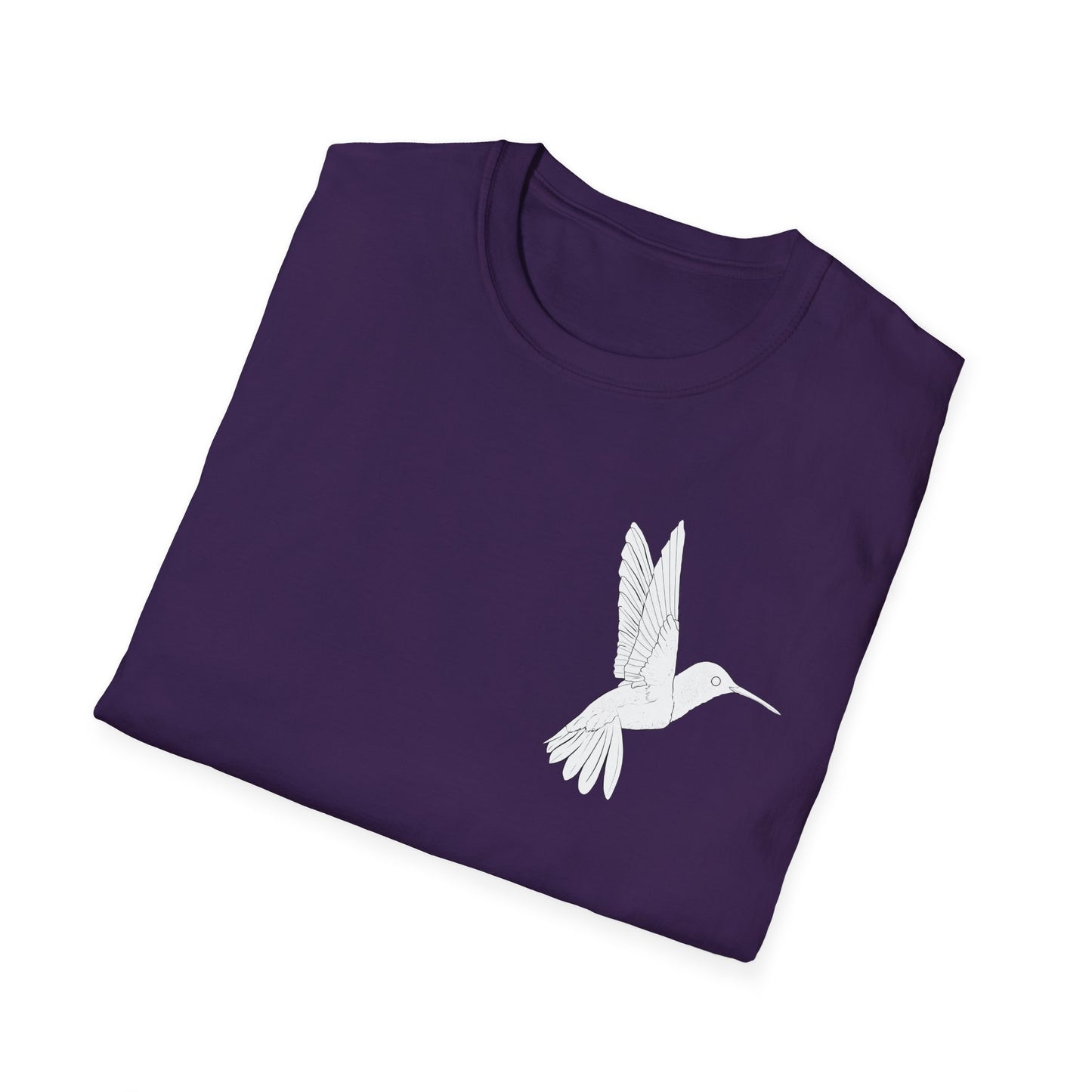 Hummingbird Design Unisex Softstyle T-Shirt - Nature Lover's Casual Tee
