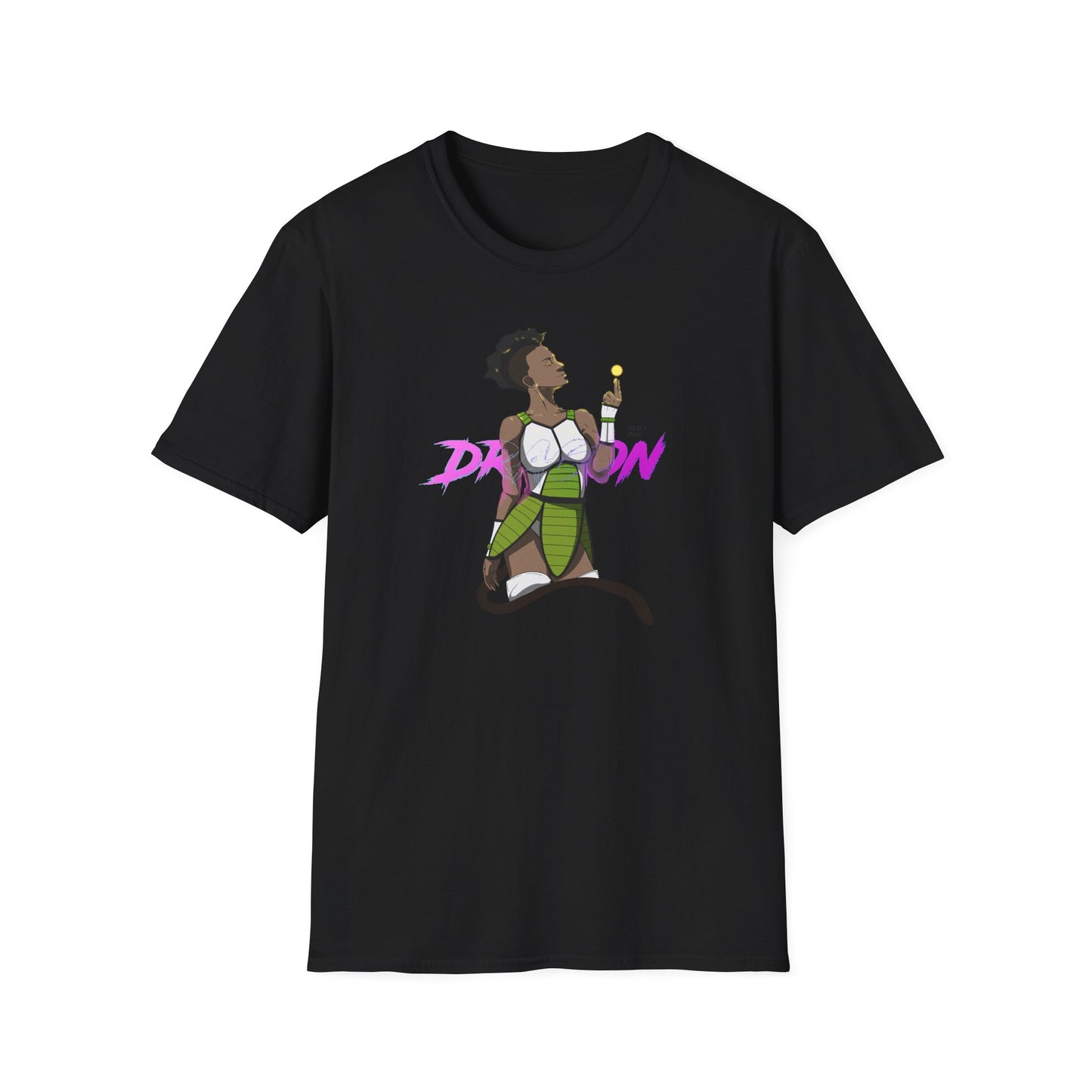 Dragon Style Female Graphic Unisex Softstyle T-Shirt | Bold Art Design for Creative Souls