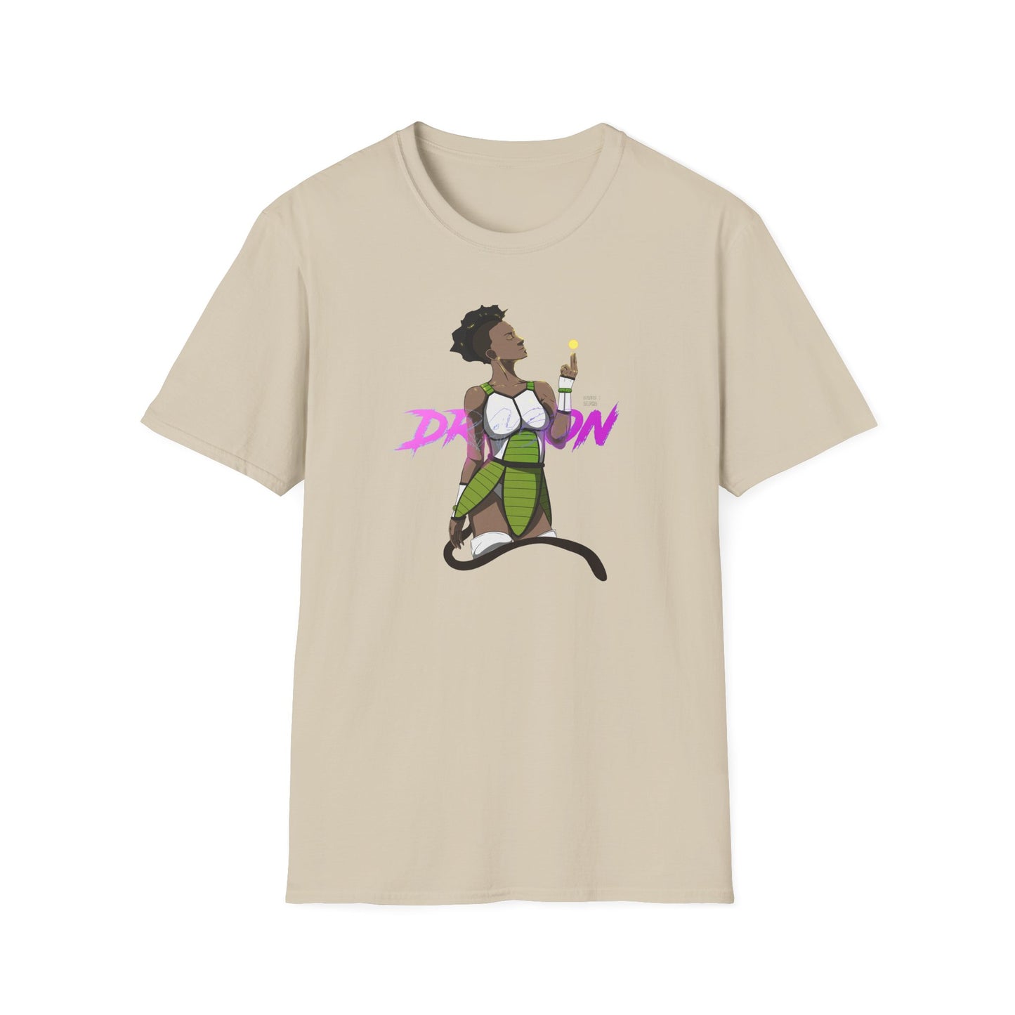 Dragon Style Female Graphic Unisex Softstyle T-Shirt | Bold Art Design for Creative Souls