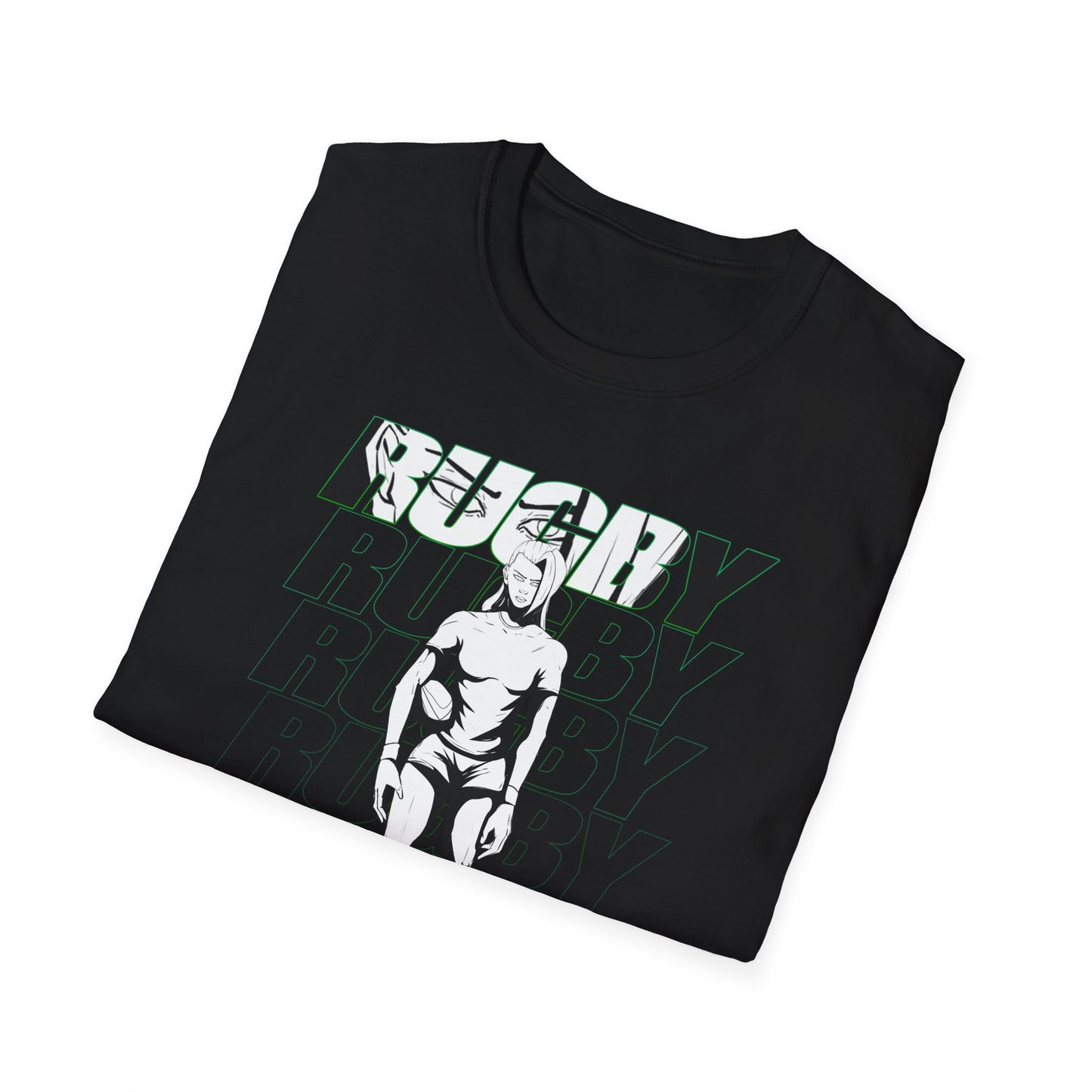 Rugby Female Design Unisex Softstyle Rugby T-Shirt - Perfect for Sports Enthusiasts and Game Day