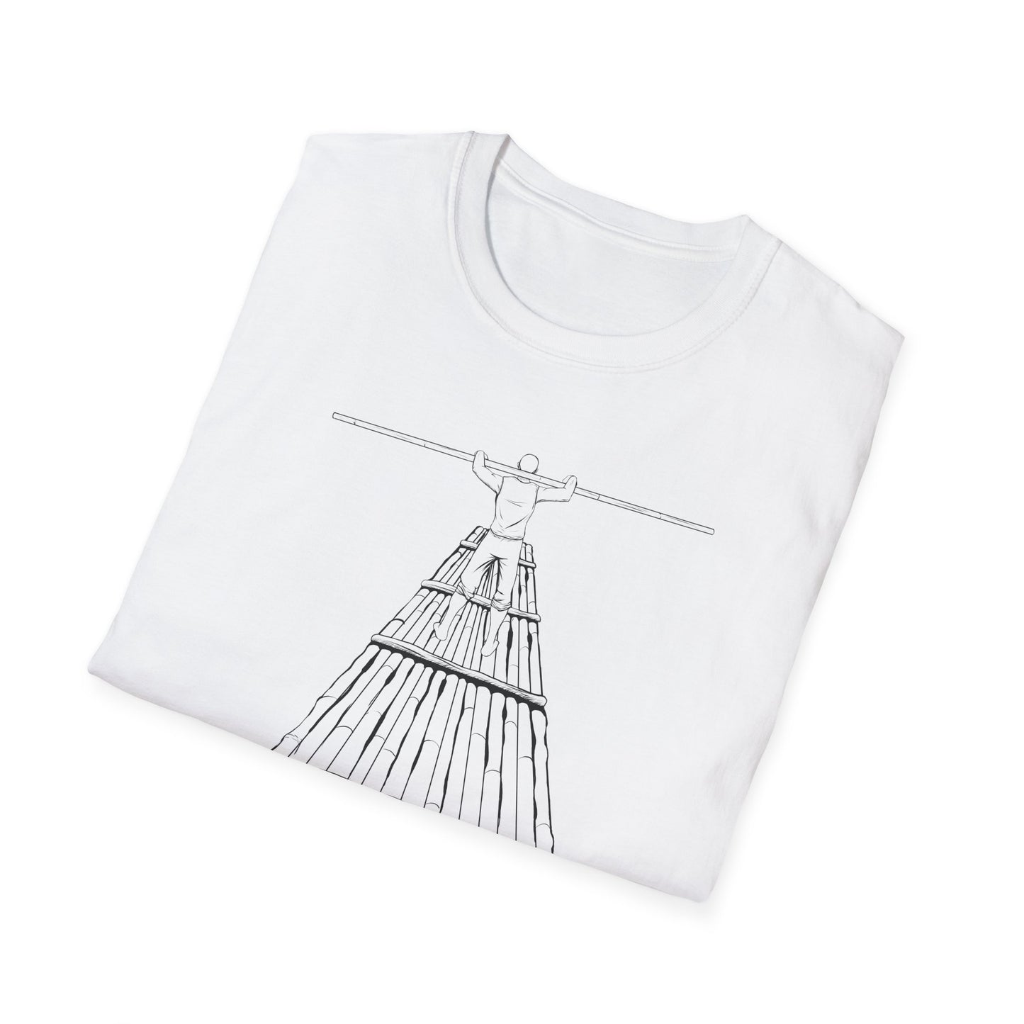 Rower Illustration Unisex Softstyle T-Shirt - Minimalist Graphic Tee for Nature Lovers