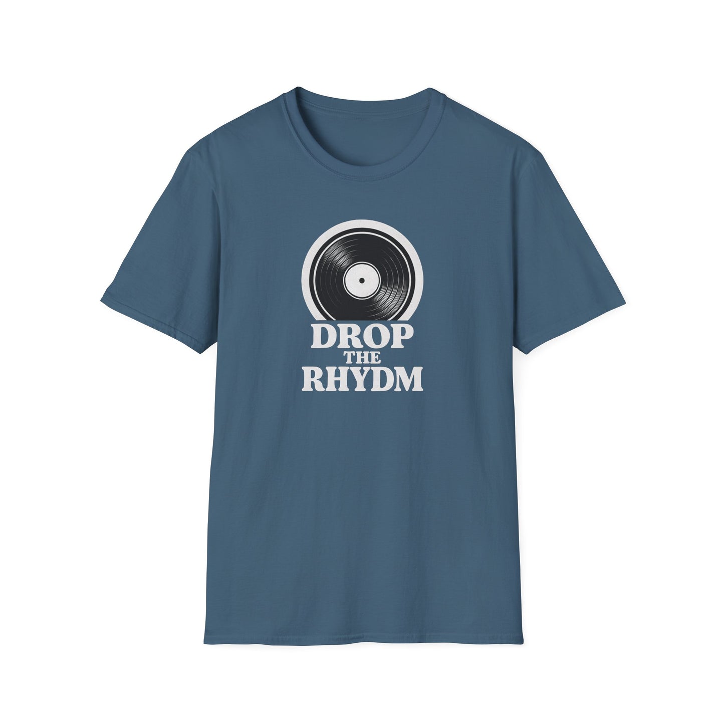 "Drop the Rhydm" Retro Music Inspired Unisex T-Shirt, Drop the Rhythm Tee, Music Lover Gift, Casual Wear, Vinyl Record Shirt