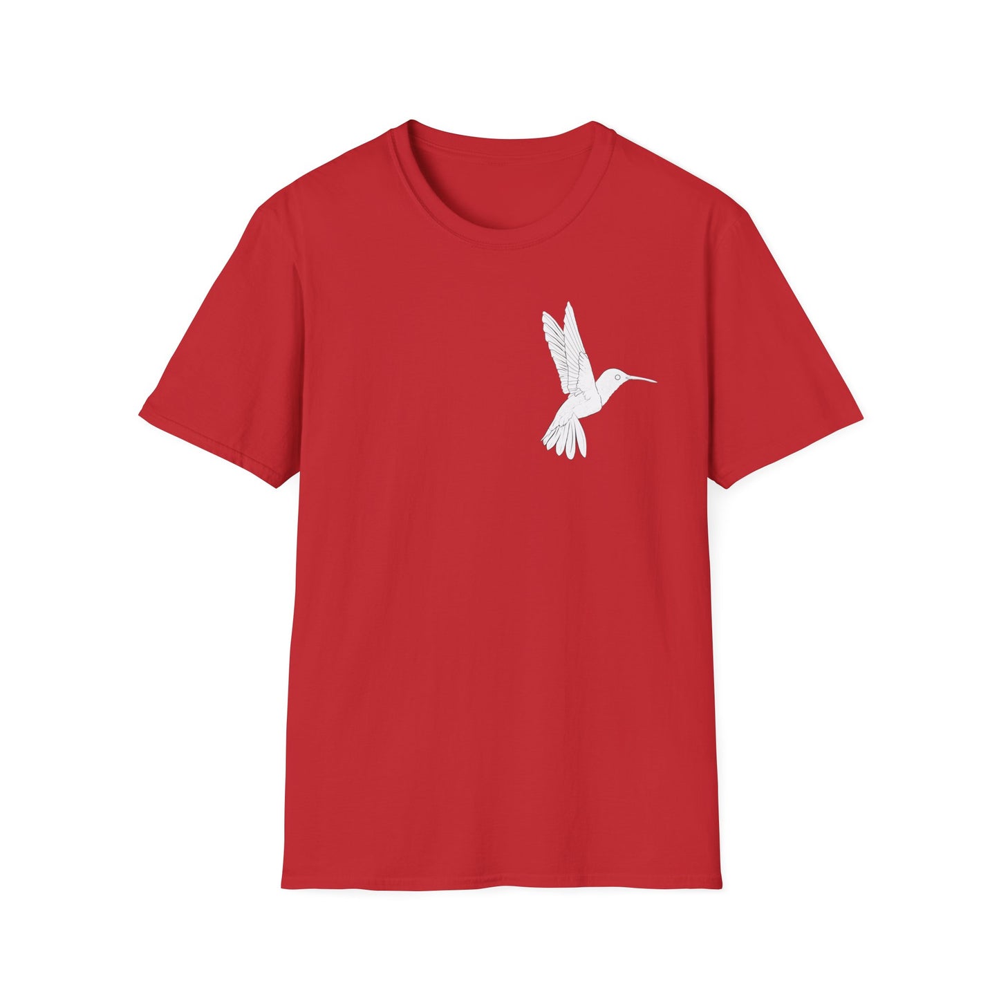 Hummingbird Design Unisex Softstyle T-Shirt - Nature Lover's Casual Tee