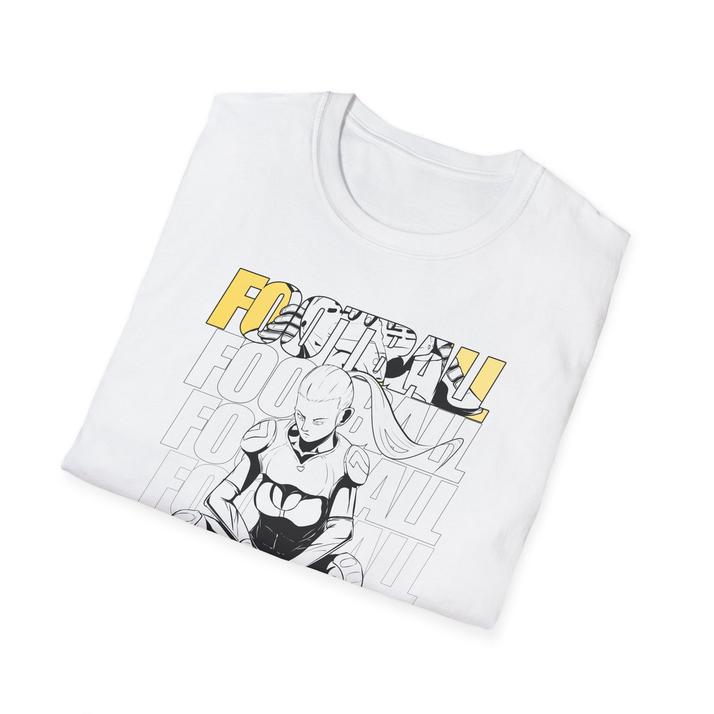 Football Female Graphic - Unisex Softstyle T-Shirt - Perfect for Sports Fans