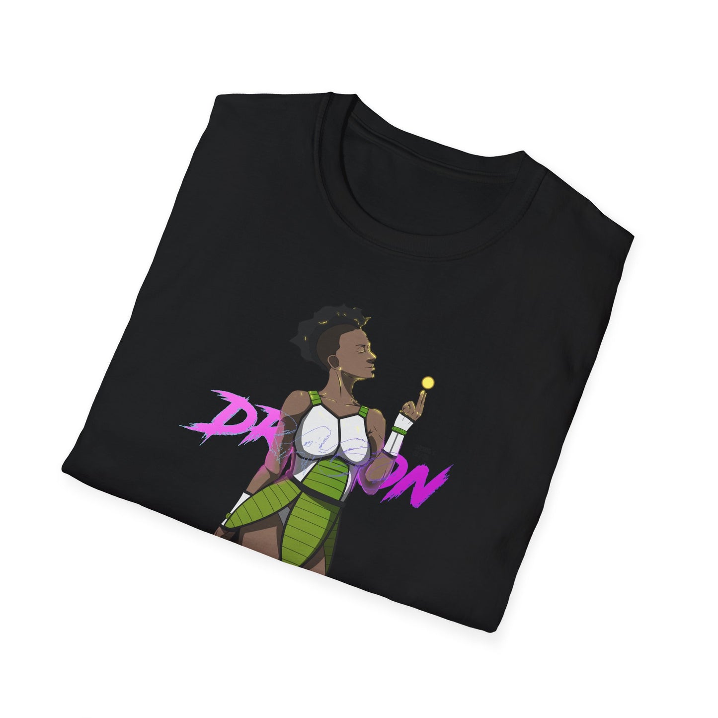 Dragon Style Female Graphic Unisex Softstyle T-Shirt | Bold Art Design for Creative Souls