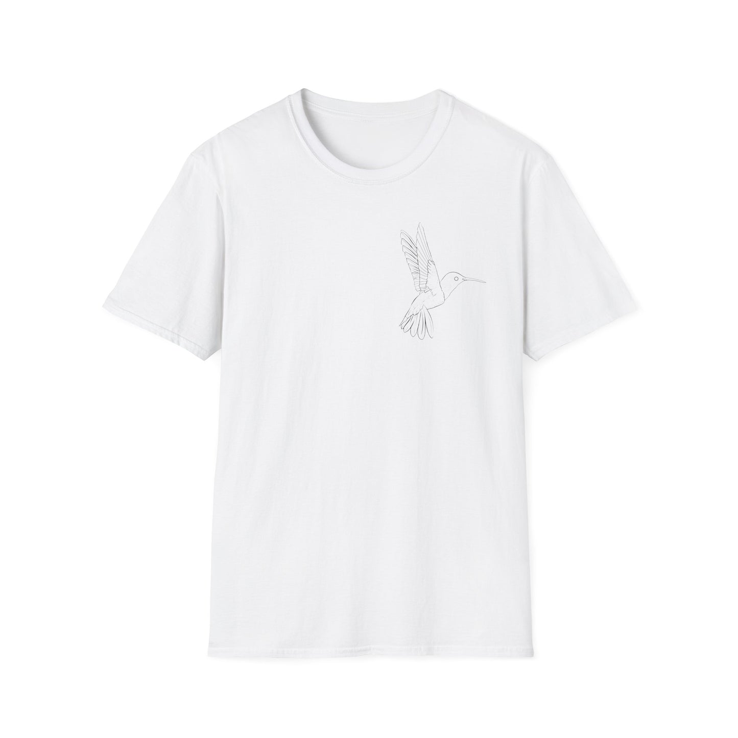 Hummingbird Design Unisex Softstyle T-Shirt - Nature Lover's Casual Tee