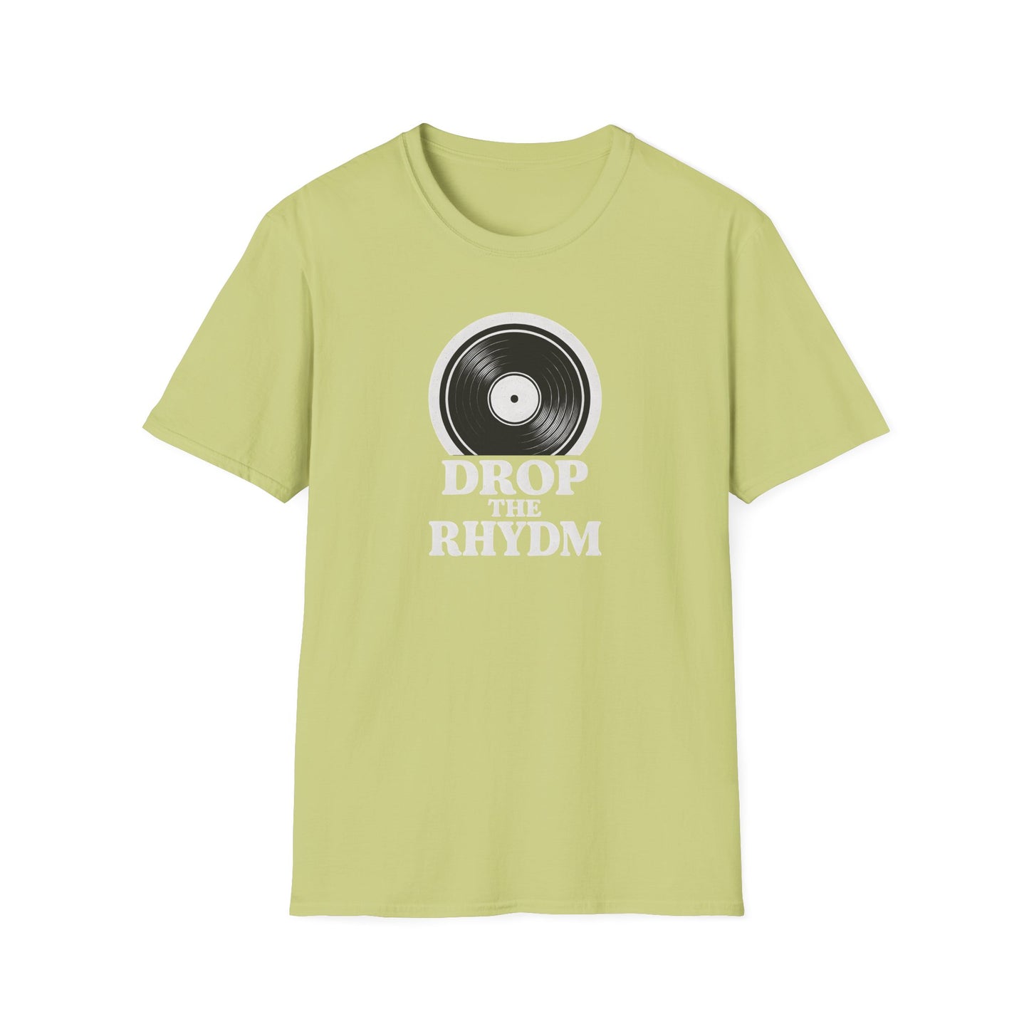 "Drop the Rhydm" Retro Music Inspired Unisex T-Shirt, Drop the Rhythm Tee, Music Lover Gift, Casual Wear, Vinyl Record Shirt