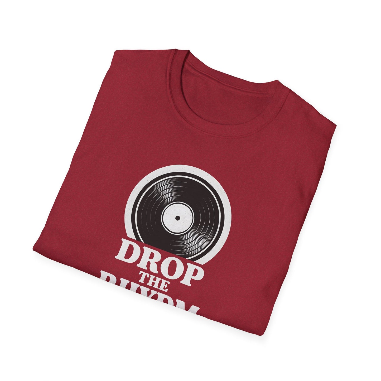 "Drop the Rhydm" Retro Music Inspired Unisex T-Shirt, Drop the Rhythm Tee, Music Lover Gift, Casual Wear, Vinyl Record Shirt