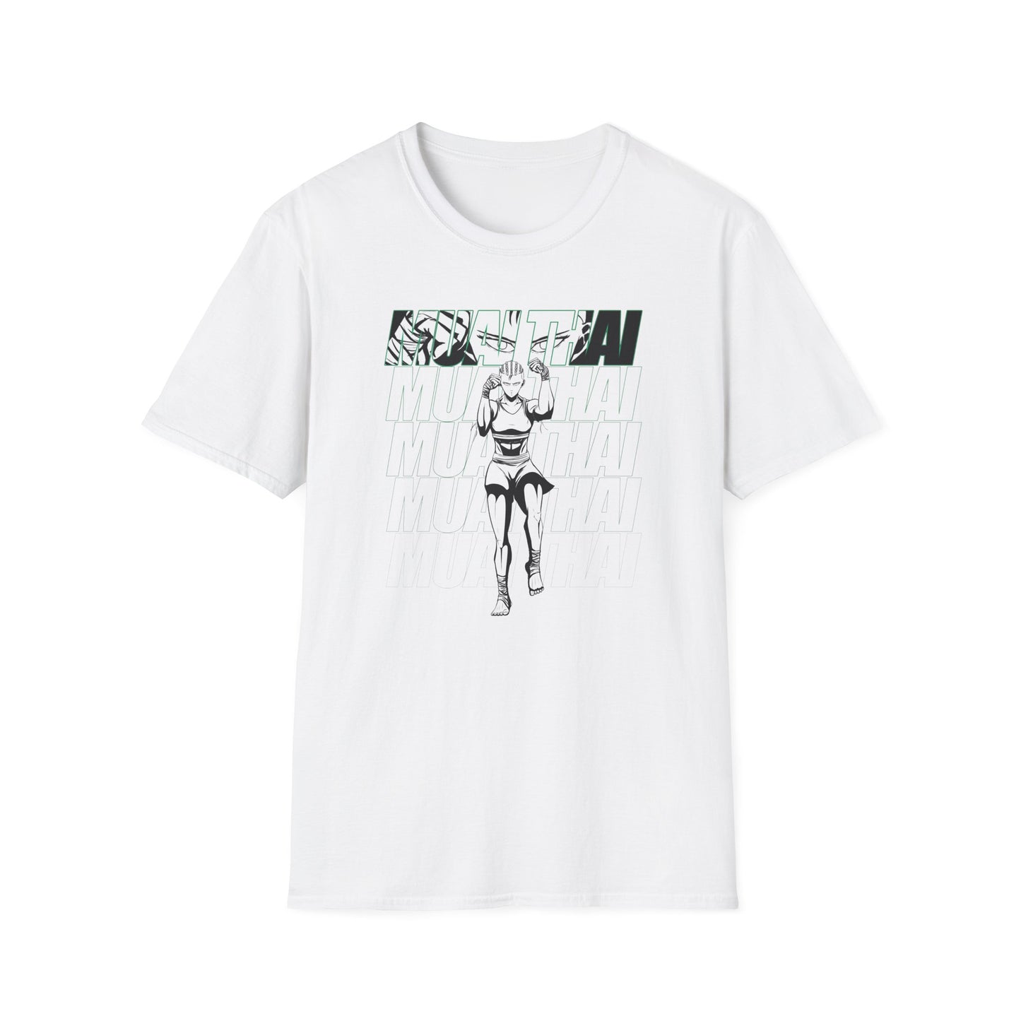 Muay Thai Female Graphics Unisex Softstyle T-Shirt