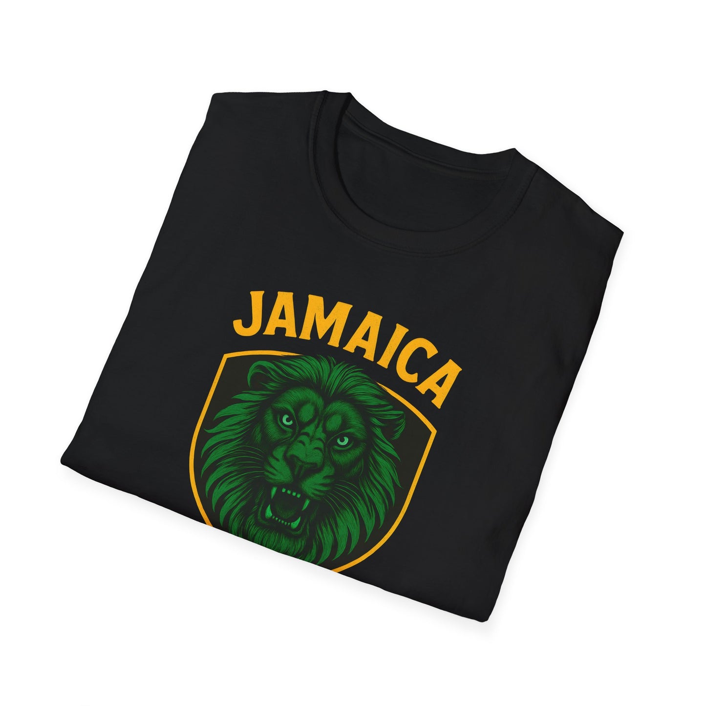 Jamaica Lion Crest T-Shirt | Unisex Softstyle Tee, Cool Graphic Shirt, Jamaica Pride Apparel, Vintage Style, 1962 Celebration
