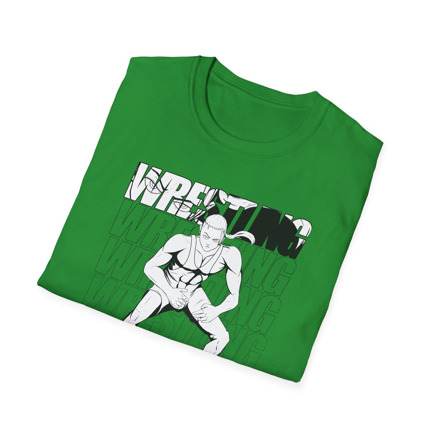 Wrestling Male Design Graphic Unisex Softstyle T-Shirt - Perfect for Sports Enthusiasts