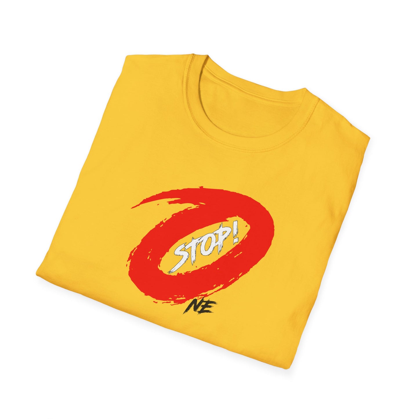 'One Stop!' Unisex Softstyle T-Shirt with Bold Red Graphic - Casual Everyday Wear