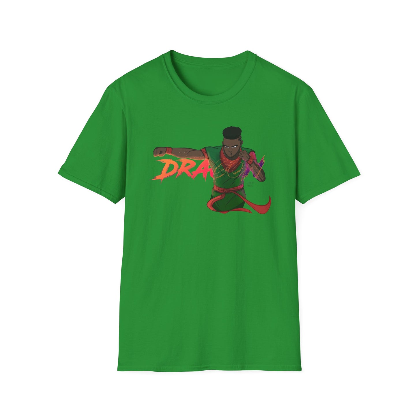 Dragon Style Male Graphic Unisex Softstyle T-Shirt | Bold Art Design for Creative Souls