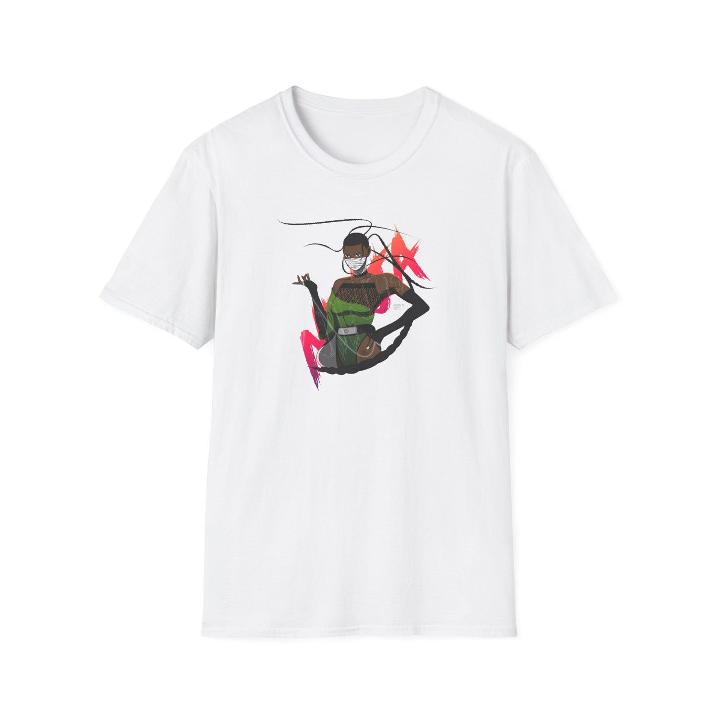 Ninja Female Graphic Unisex Softstyle T-Shirt - Cool Graphic Tee for Adventurers