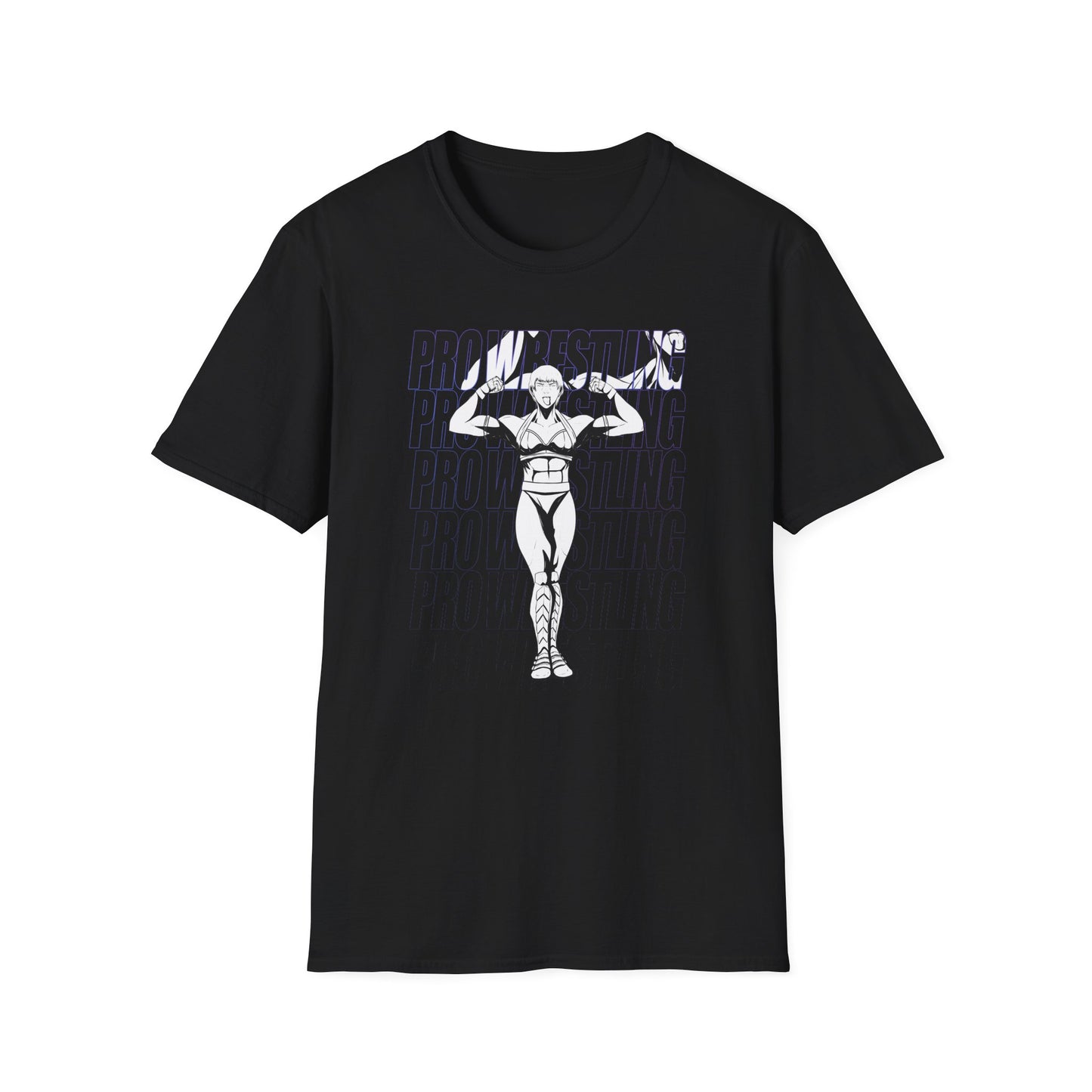 Pro Wrestling Female Graphic Unisex Softstyle T-Shirt