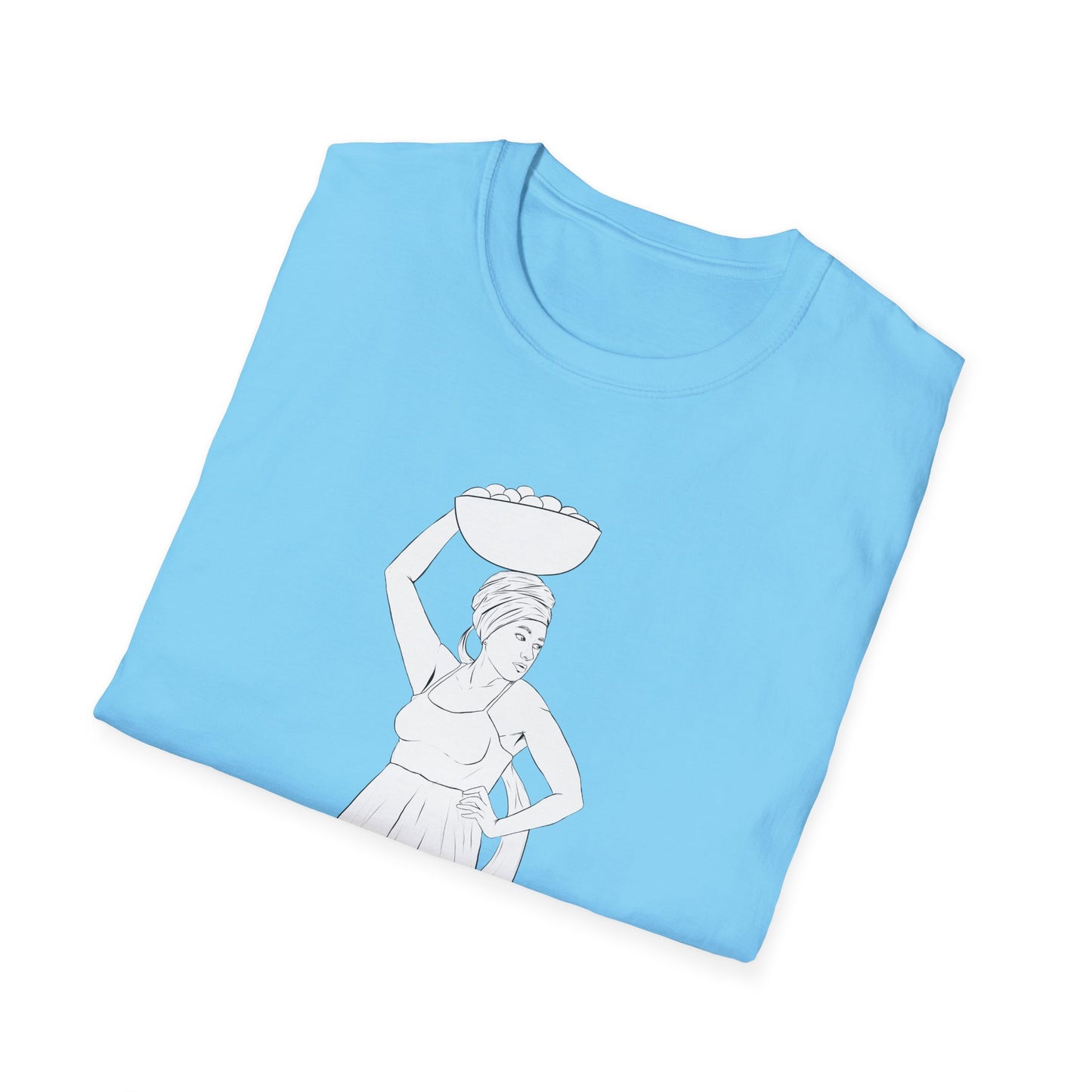 Market Woman Illustration Unisex Softstyle T-Shirt