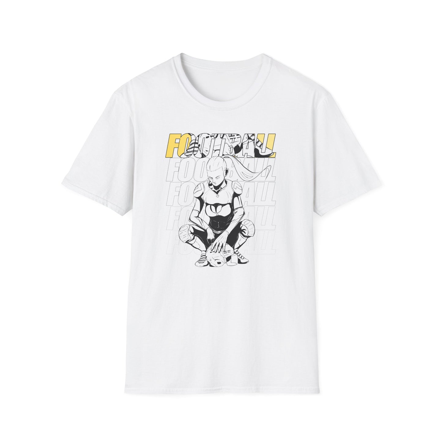 Football Female Graphic - Unisex Softstyle T-Shirt - Perfect for Sports Fans