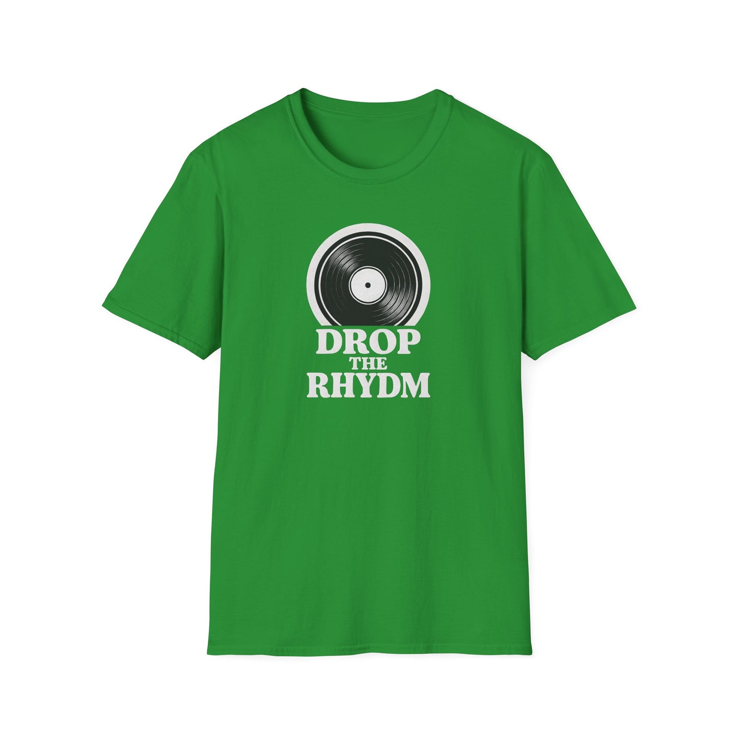 "Drop the Rhydm" Retro Music Inspired Unisex T-Shirt, Drop the Rhythm Tee, Music Lover Gift, Casual Wear, Vinyl Record Shirt