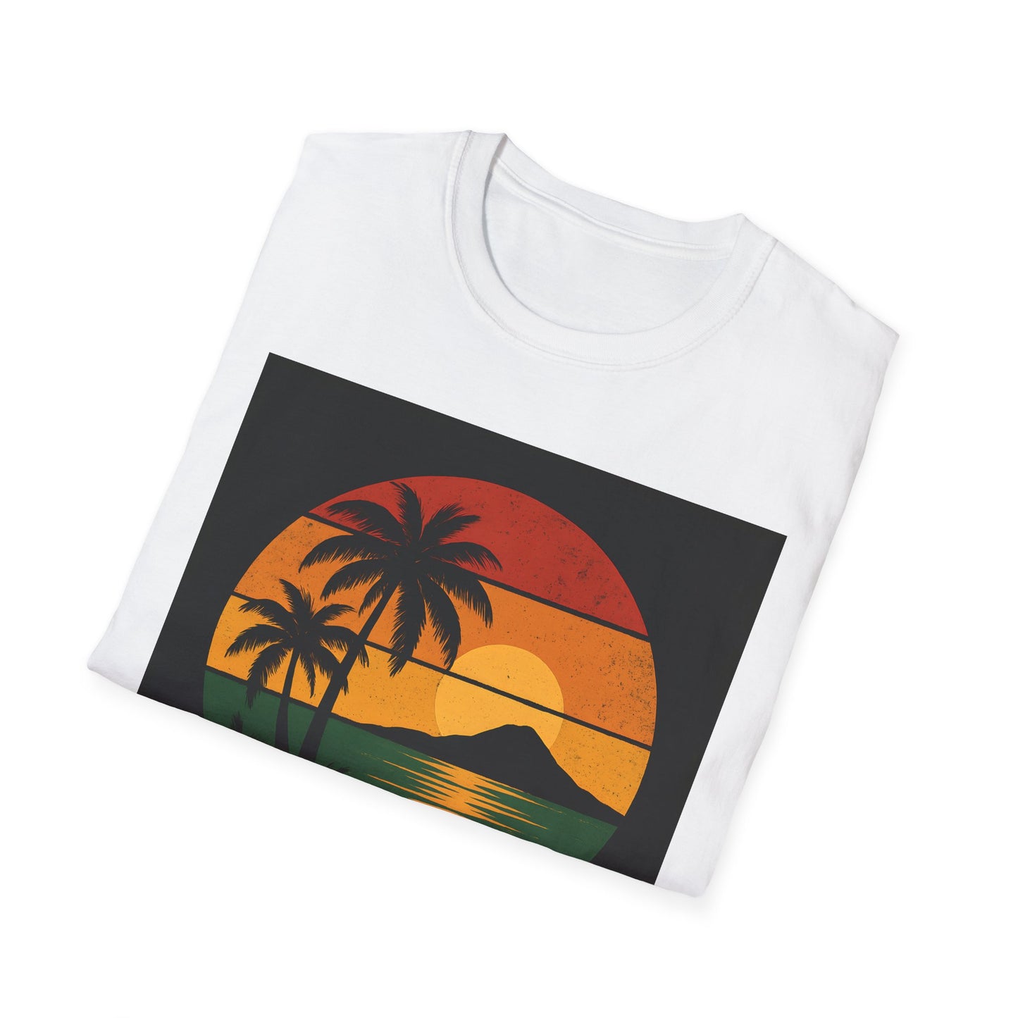 Jamaica Sunset Beach - Unisex Softstyle T-Shirt, Vacation Tee, Summer Apparel, Travel Shirt, Tropical Gift