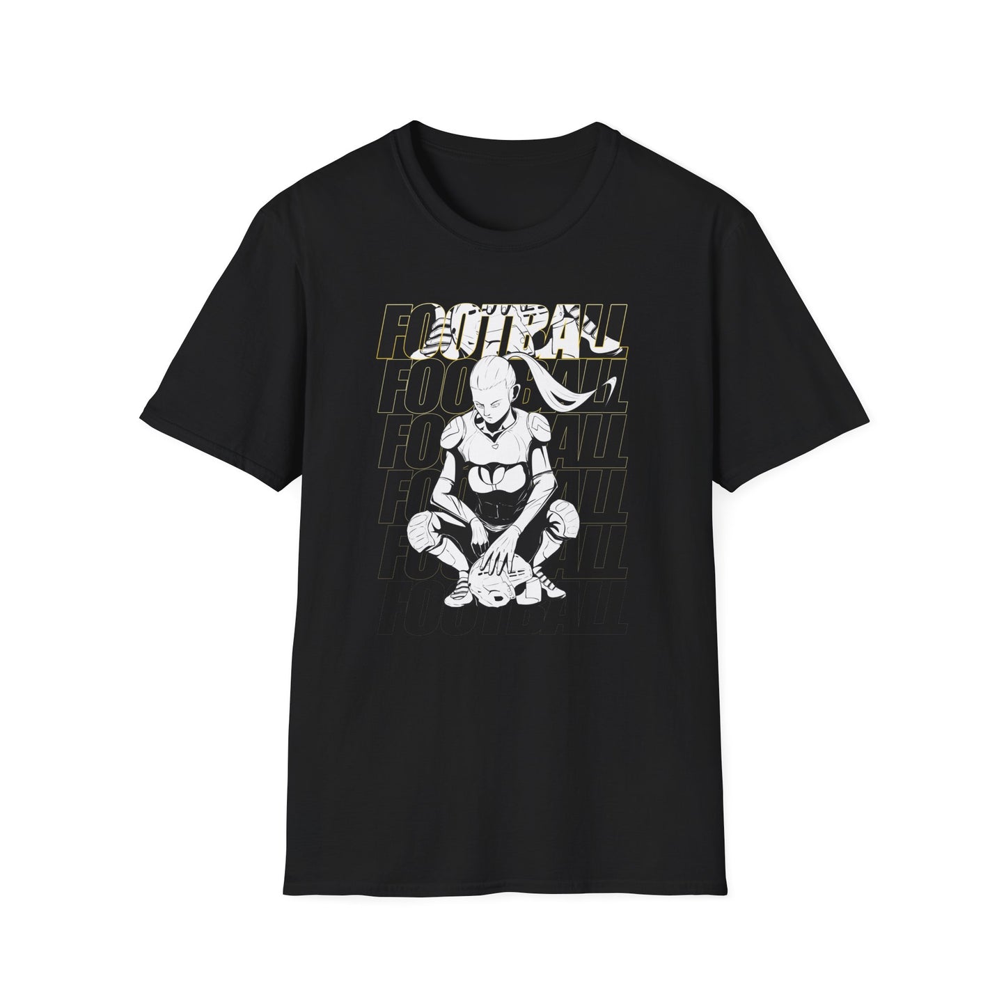 Football Female Graphic - Unisex Softstyle T-Shirt - Perfect for Sports Fans