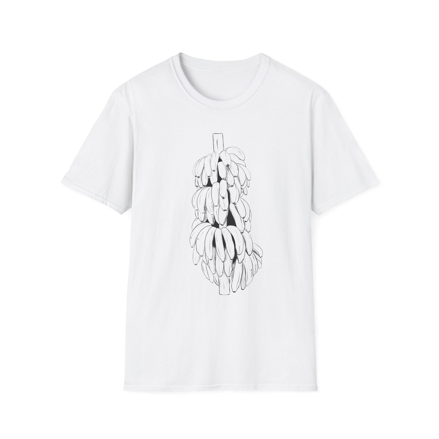 Banana Illustration Unisex Softstyle T-Shirt - Fun Fruit Graphic Tee for Casual Wear