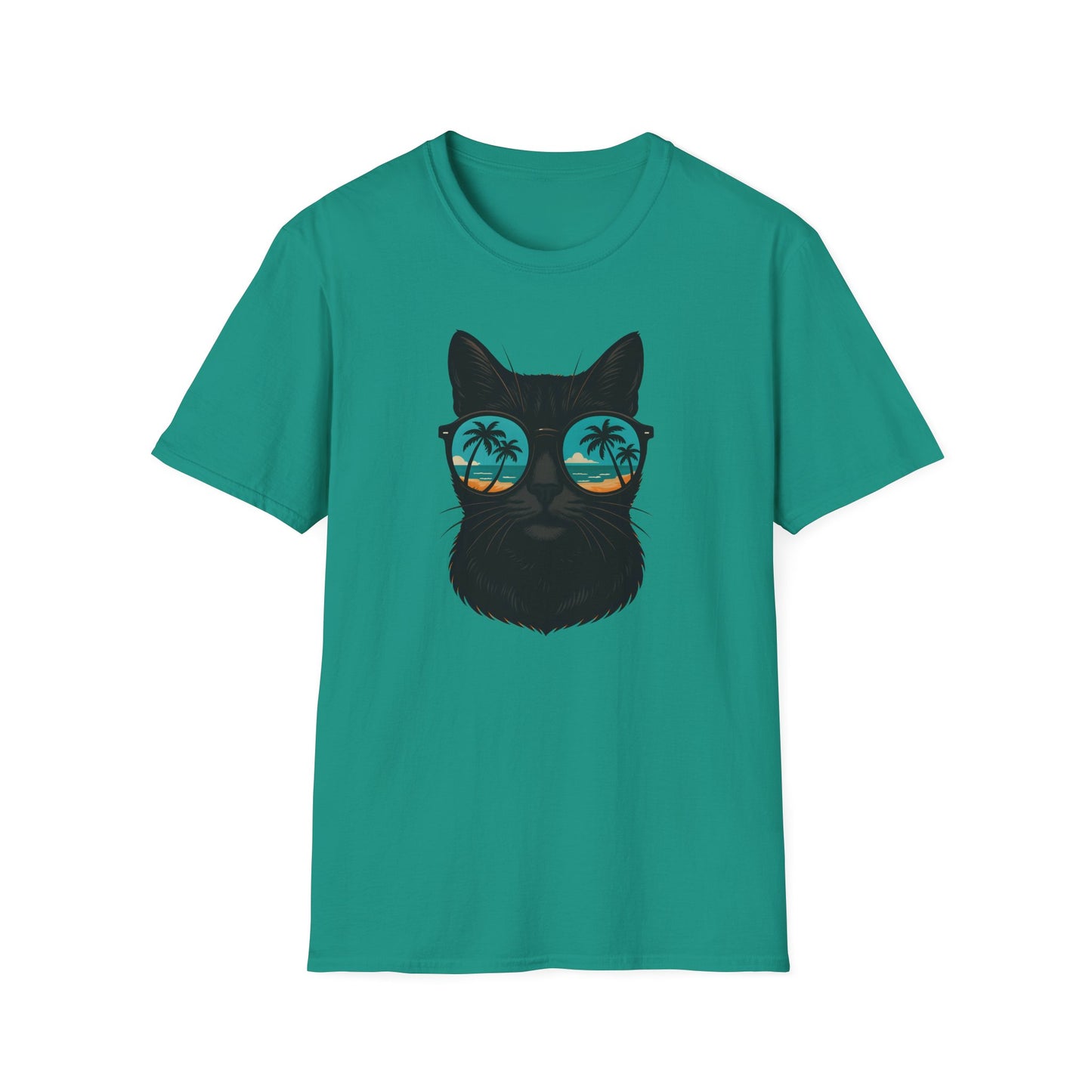 Cool Cat Sunglasses T-Shirt, Summer Tee, Cat Lover Gift, Unisex Graphic Tee, Beach Vibes Shirt, Casual Wear