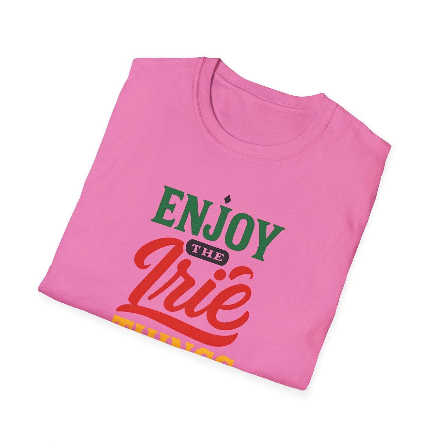 Enjoy the Irie Things - Unisex Softstyle T-Shirt, Relaxed Fit Tee, Positive Vibes Shirt, Perfect for Reggae Lovers, Gift for Friends