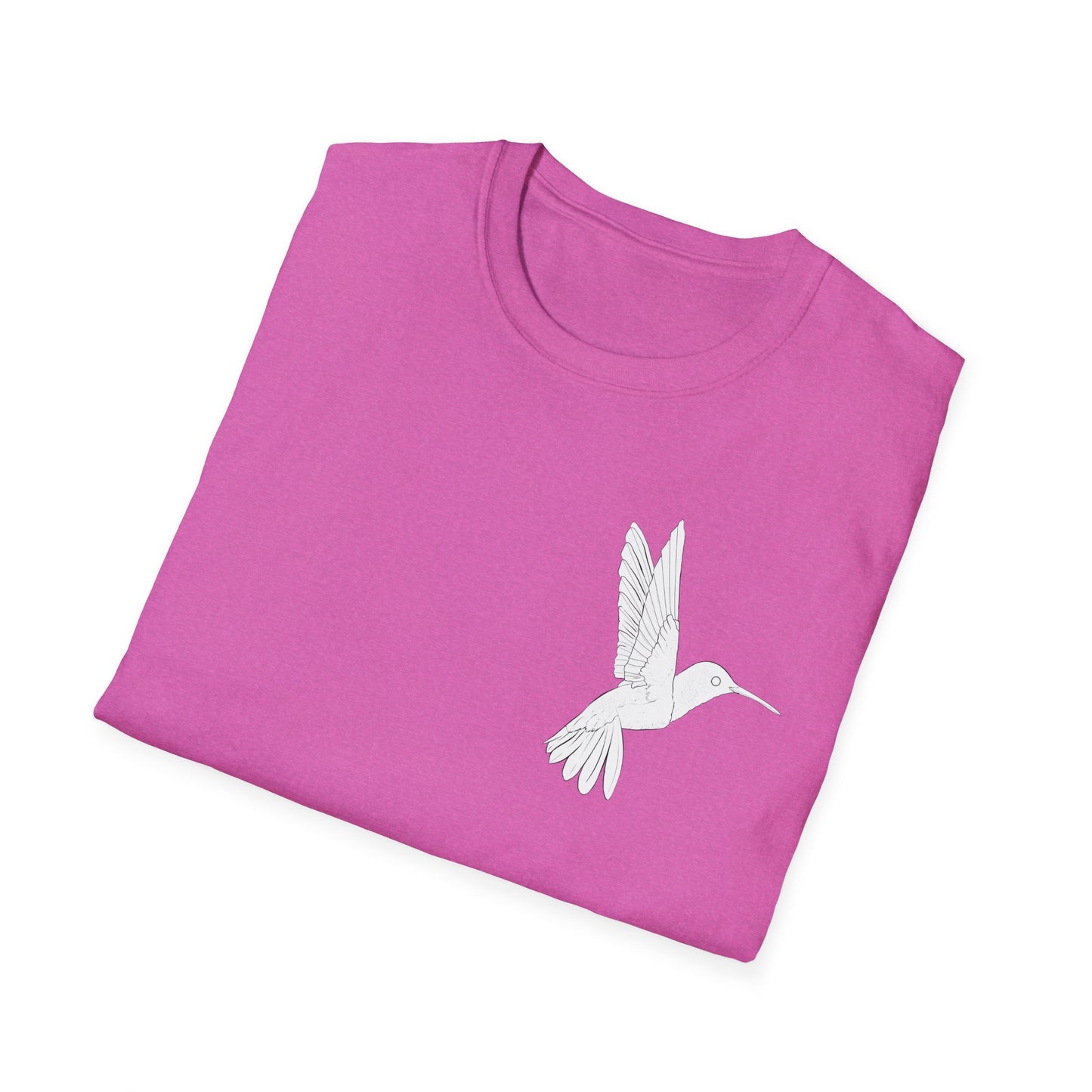 Hummingbird Design Unisex Softstyle T-Shirt - Nature Lover's Casual Tee