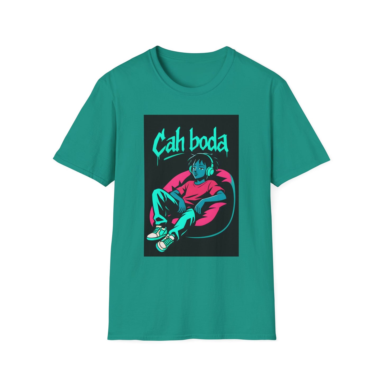 Cah Boda - Chill Vibes Graphic T-Shirt - Unisex Softstyle Tee, Cool Streetwear, Gift for Dad, Chill Out Merchandise, Summer Casual Wear