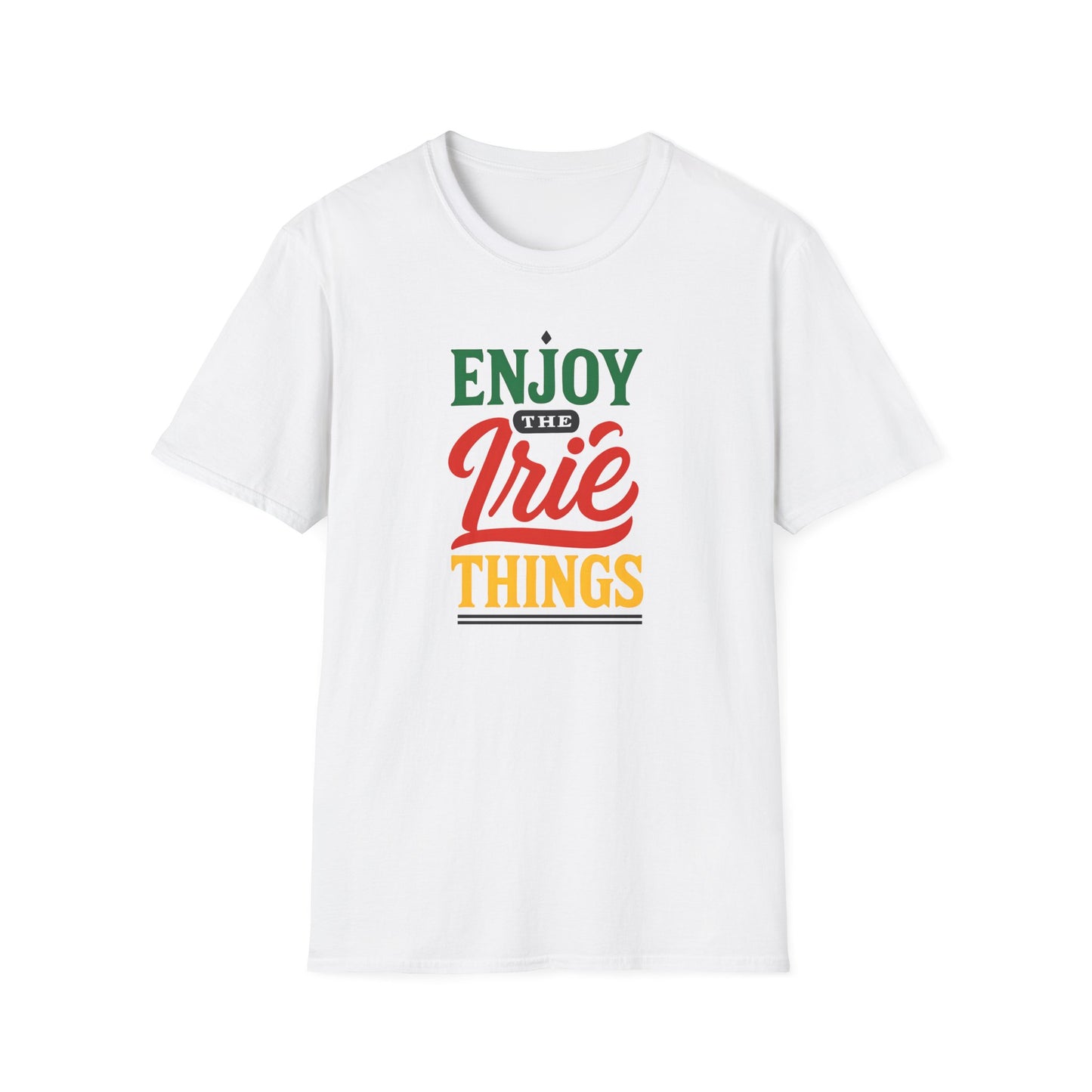 Enjoy the Irie Things - Unisex Softstyle T-Shirt, Relaxed Fit Tee, Positive Vibes Shirt, Perfect for Reggae Lovers, Gift for Friends